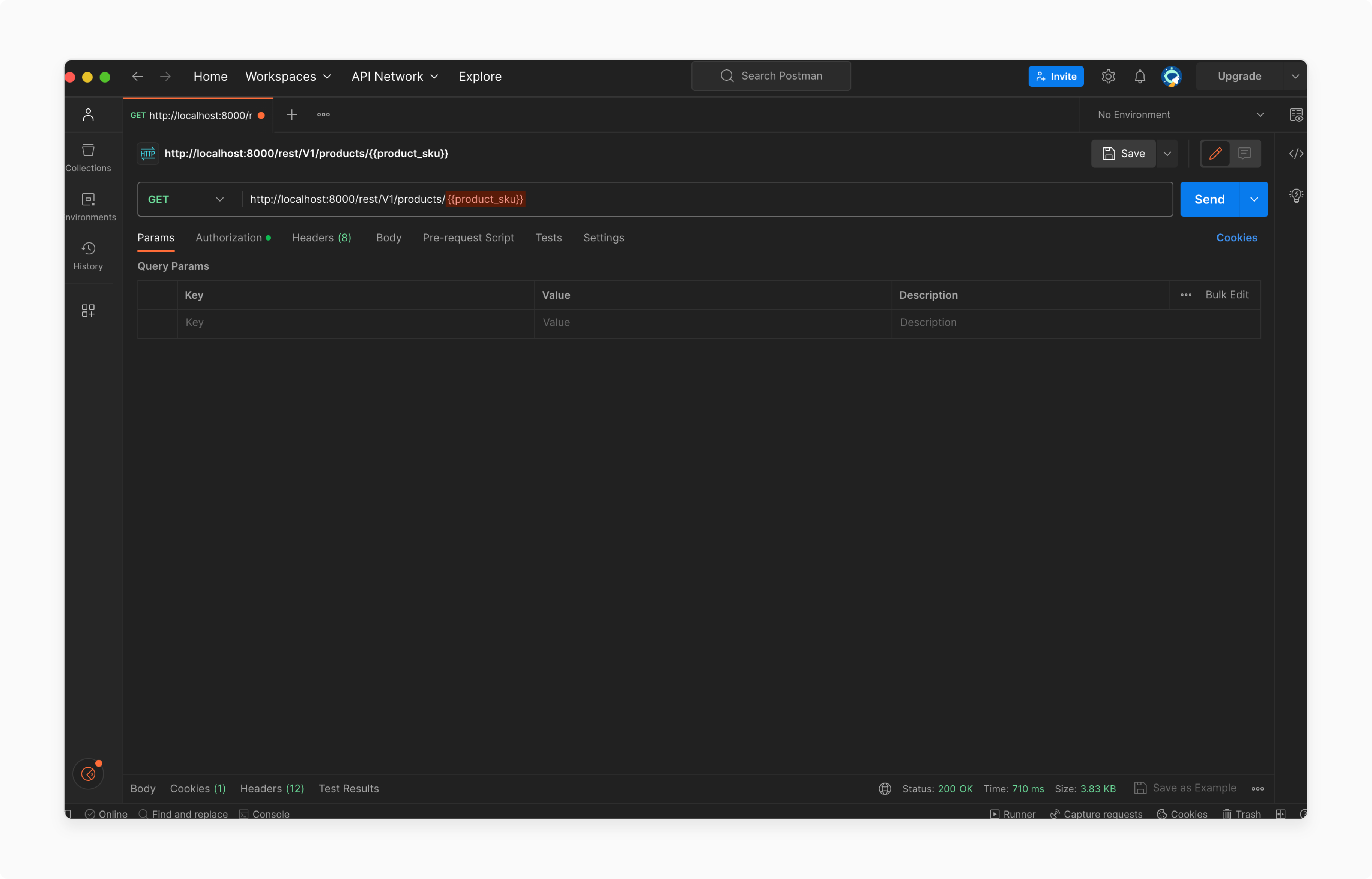 Postman OAuth 1.0a authorization tab