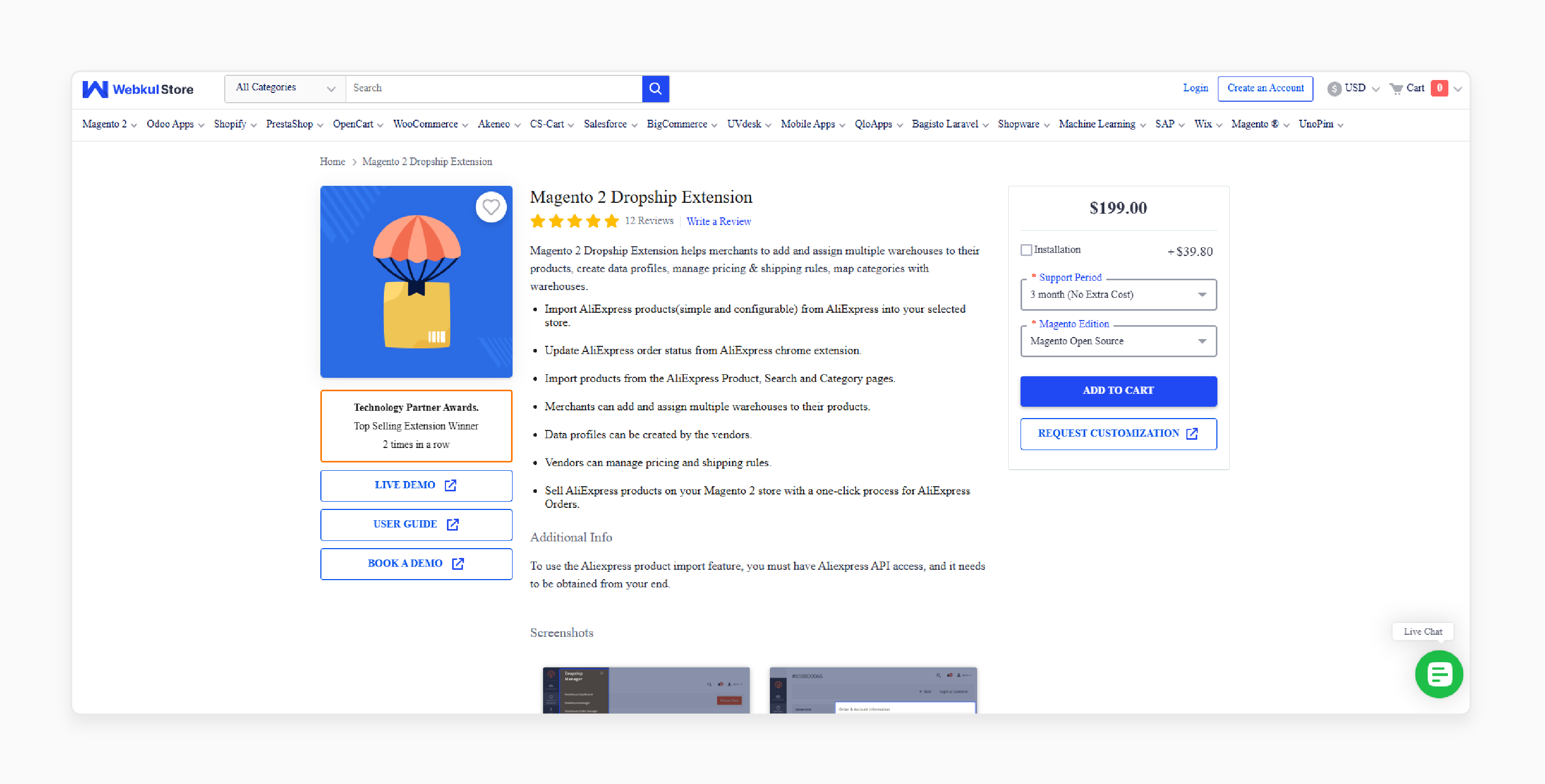 Magento 2 Dropship Extension - Webkul