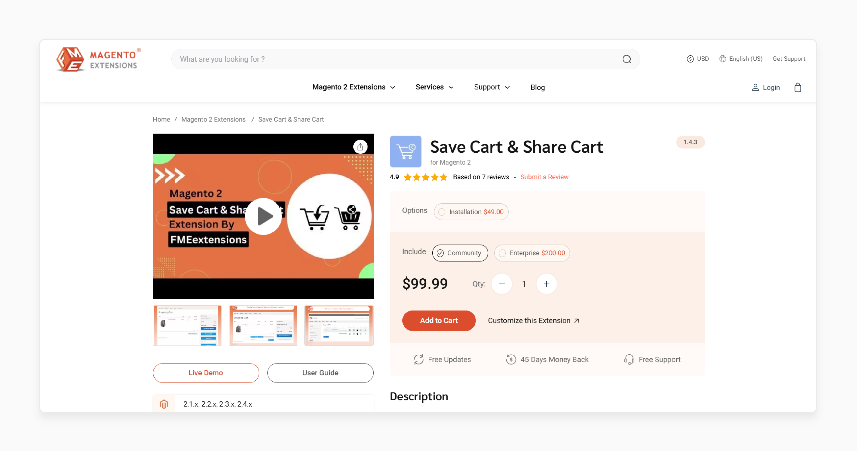 Save Cart &amp; Share Cart for Magento 2 - FME Extensions