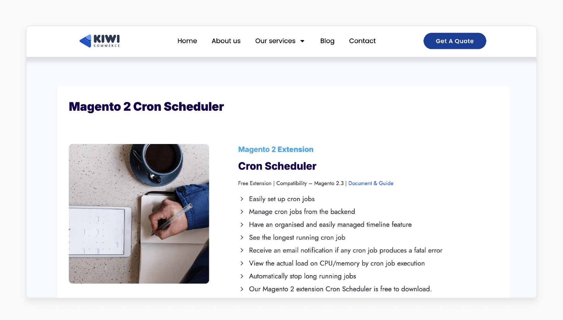 Kiwicommerce Magento 2 Cron Scheduler