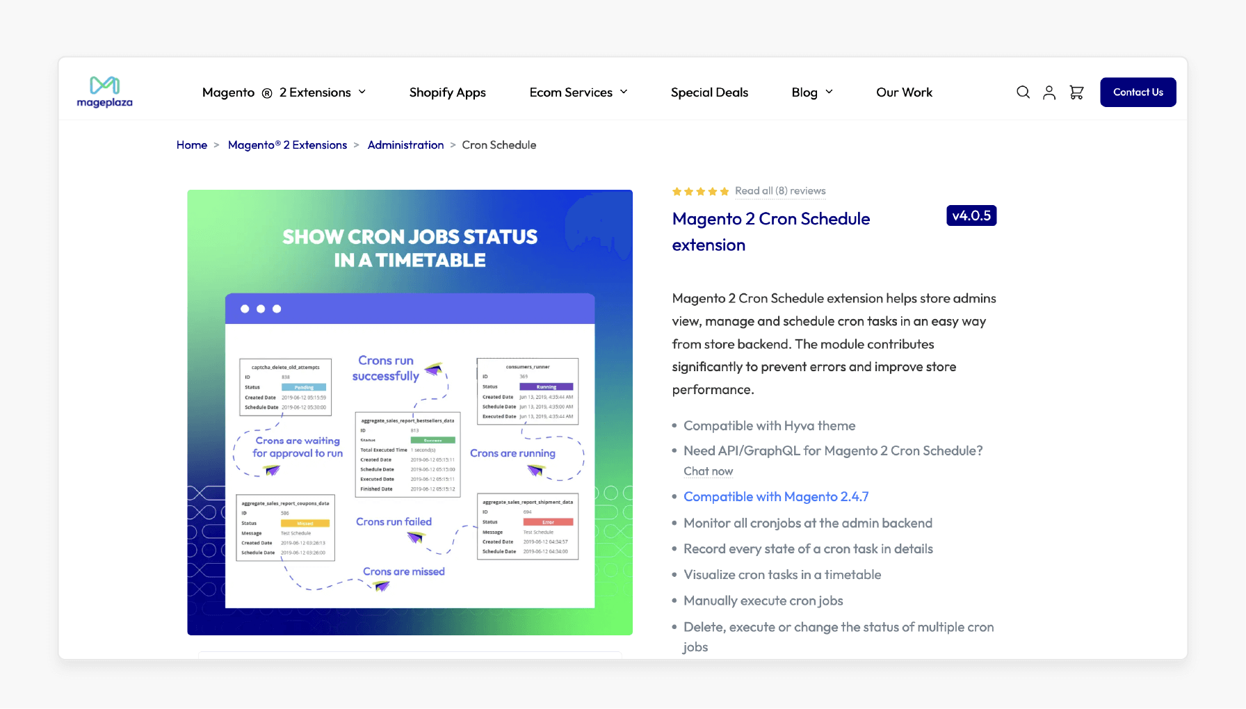 Mageplaza Magento 2 Cron Schedule extension