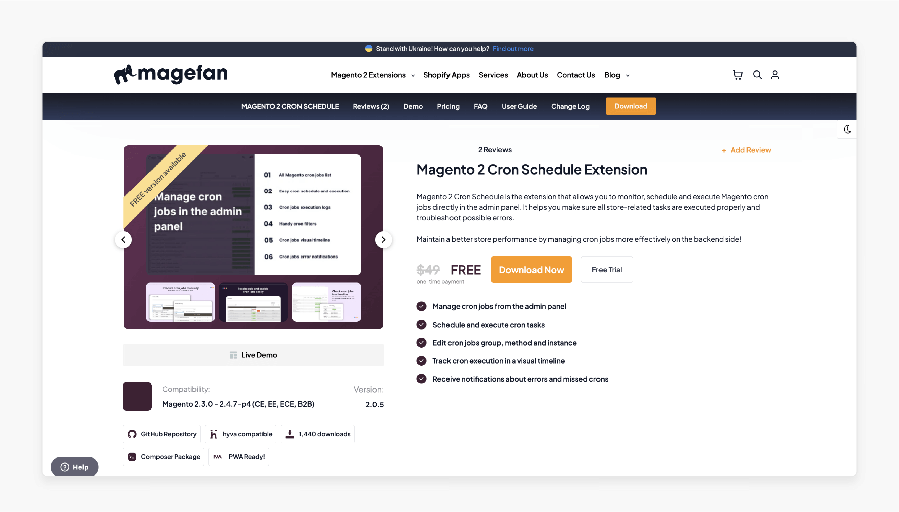 Magefan Magento 2 Cron Schedule Extension