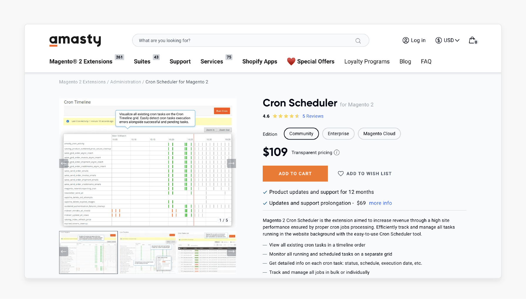 Amasty Cron Scheduler for Magento 2