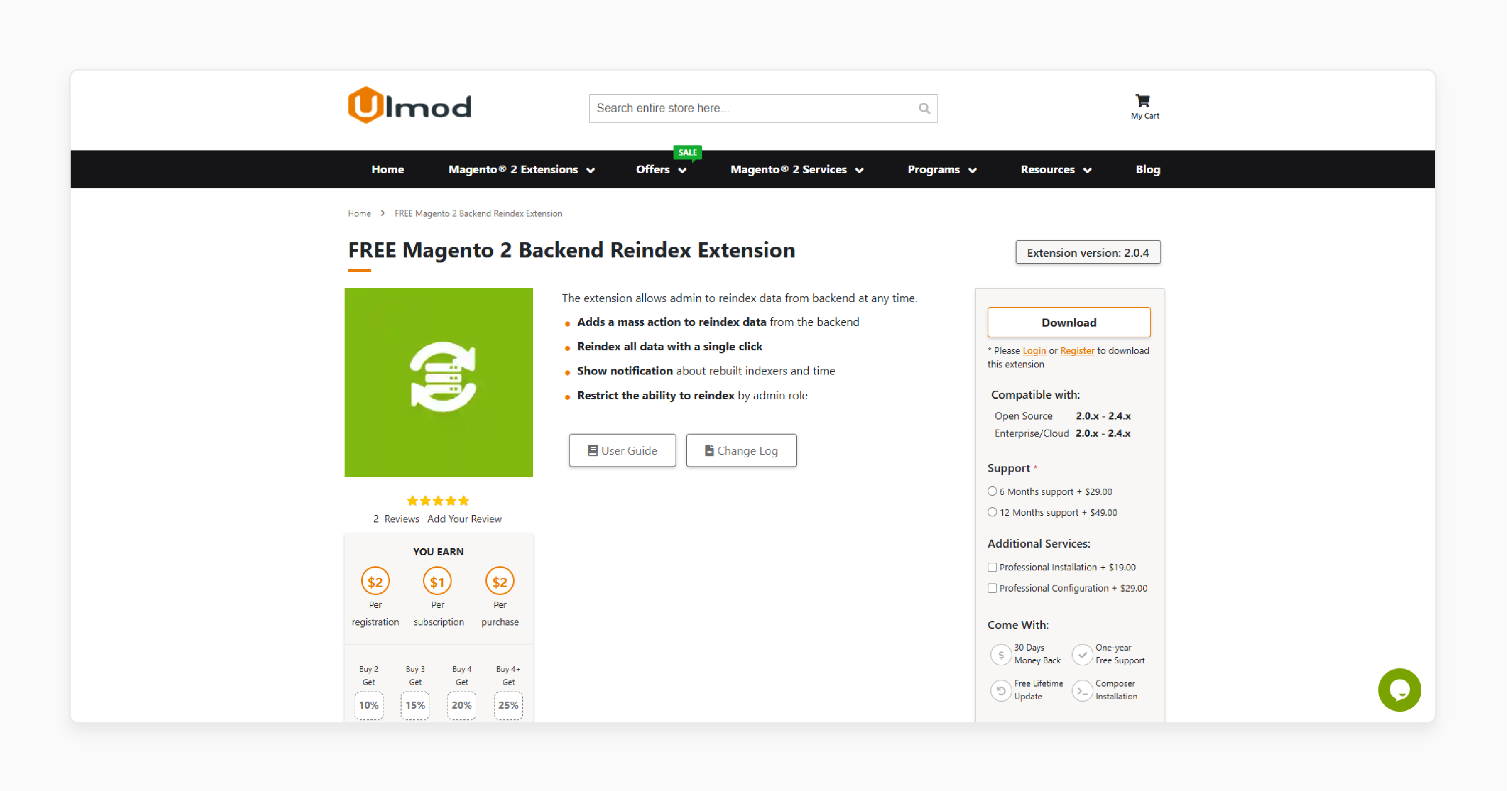 FREE Magento 2 Backend Reindex Extension - Ulmod FREE Magento 2 Backend Reindex Extension - Ulmod