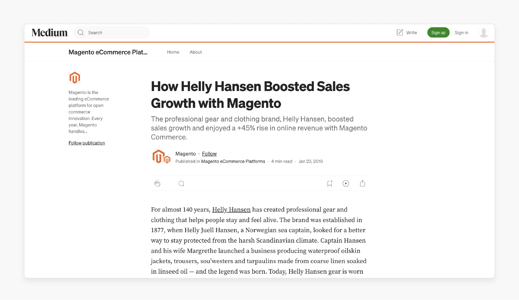 Benefits of Outdoor Gear Industry from Magento Commerce Pro