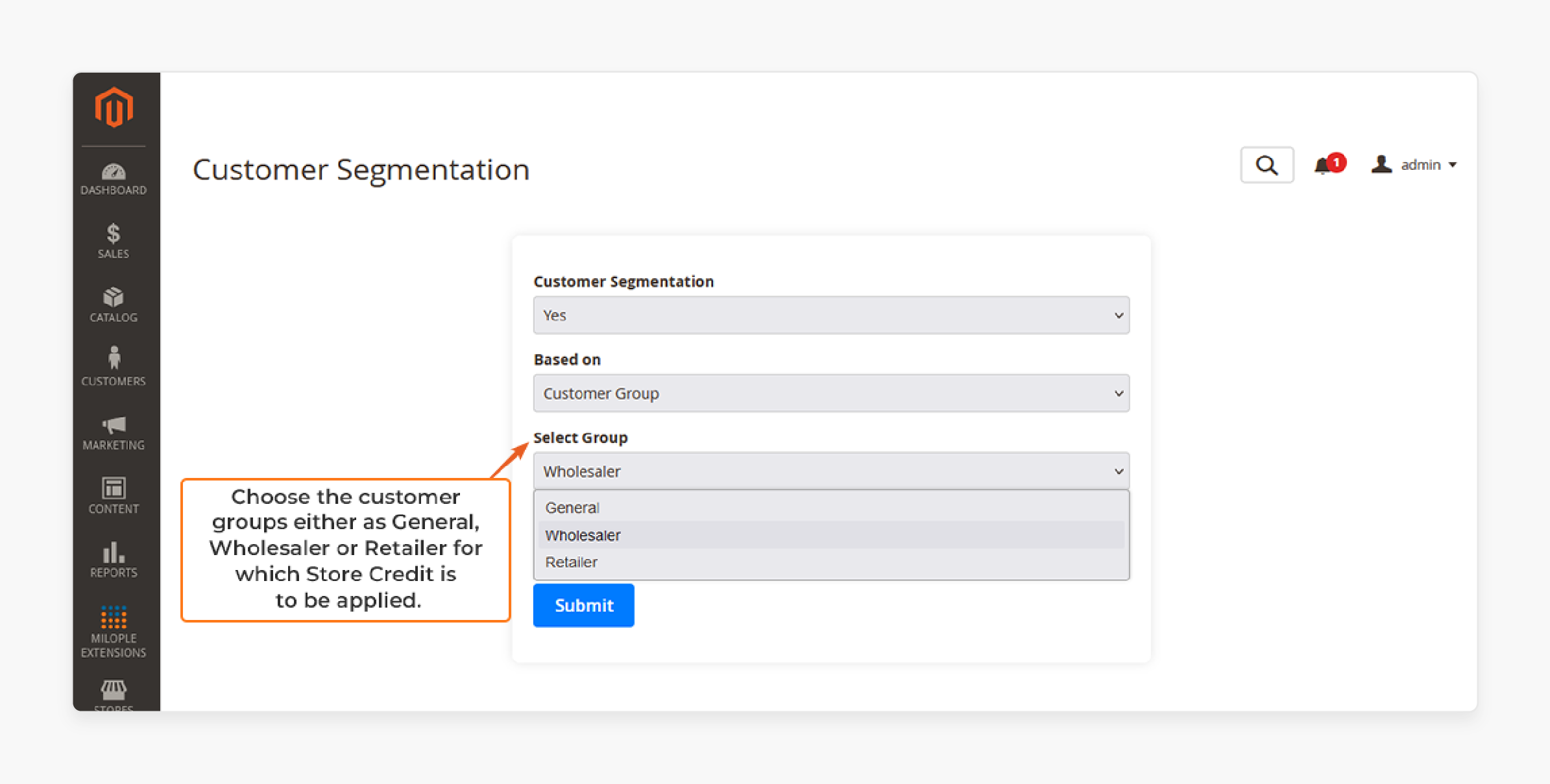 Credit Management for Store Admins
