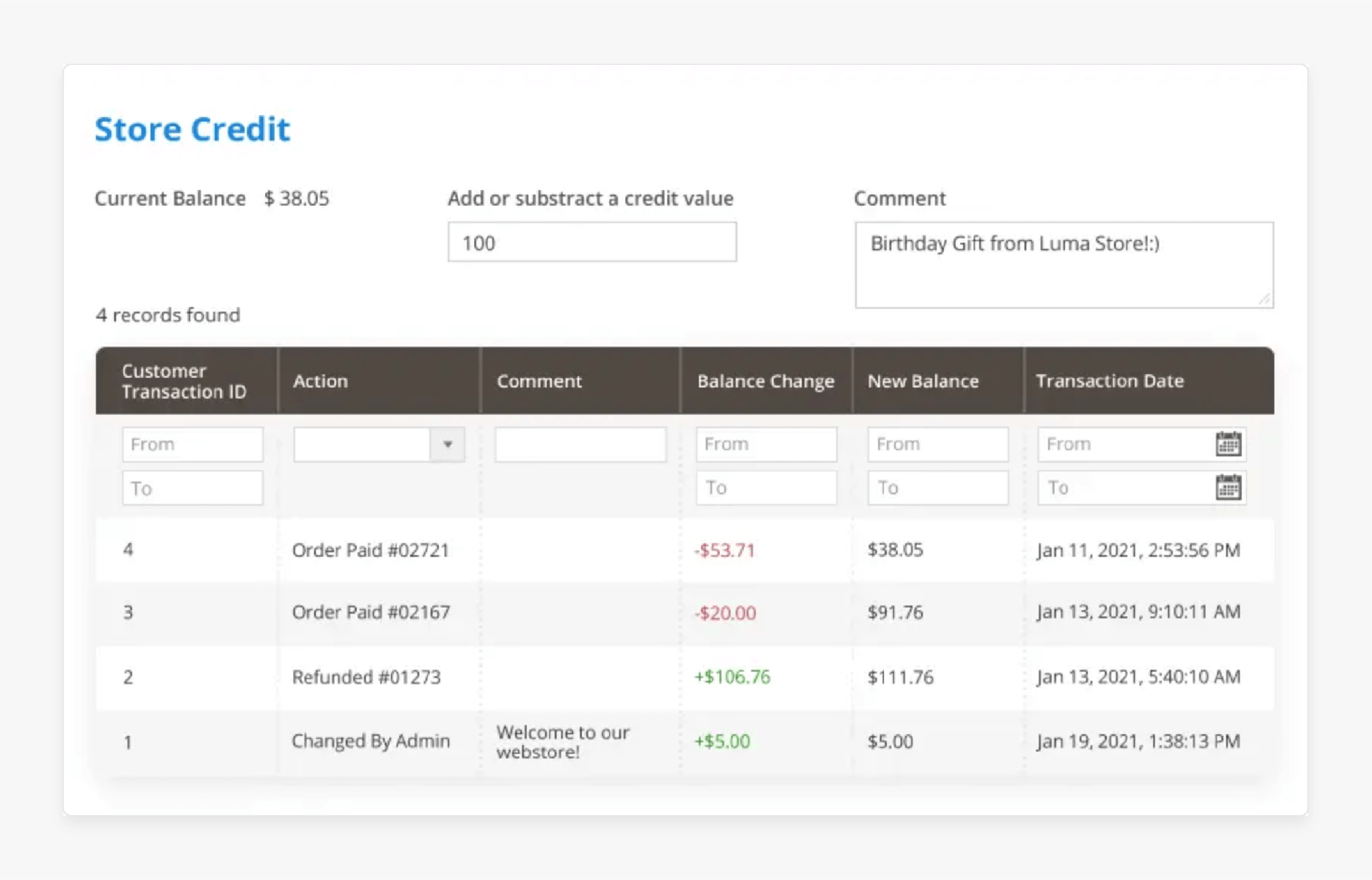 Go to Reports &gt; Customer &gt; Store Credit