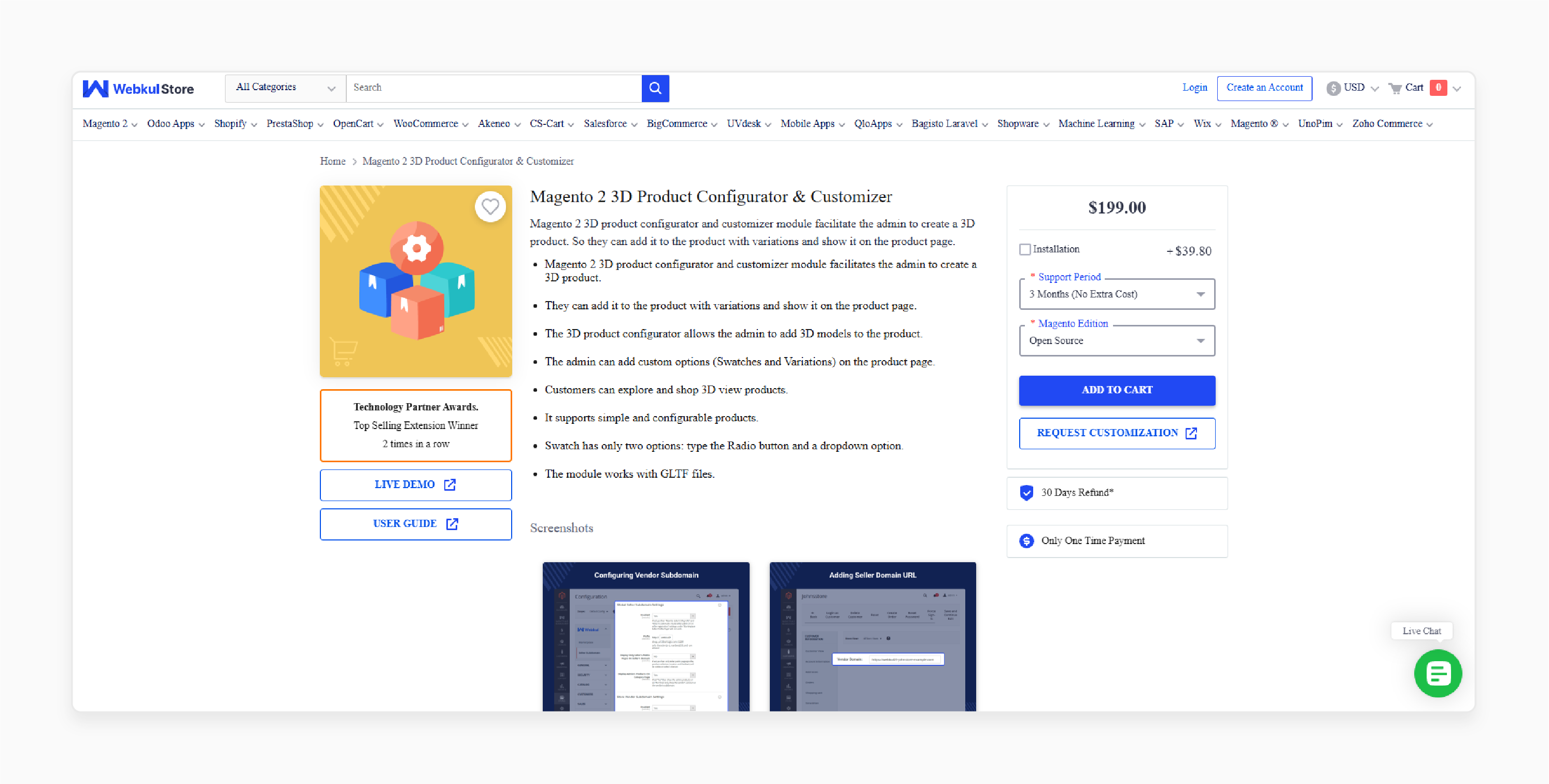 Webkul Magento 2 Product Configurator