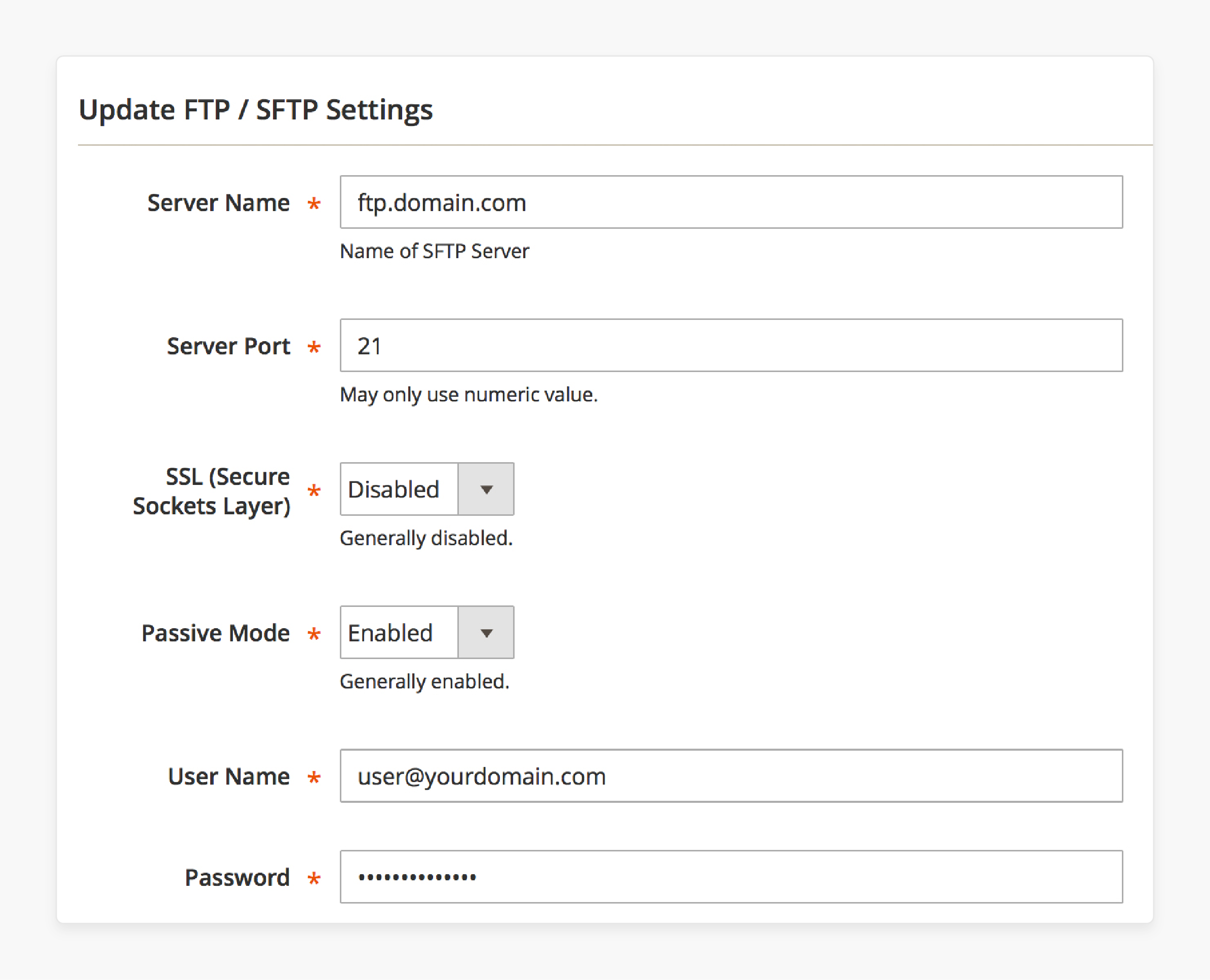 Configuring Connection Settings for Inventory Sync in Magento 2