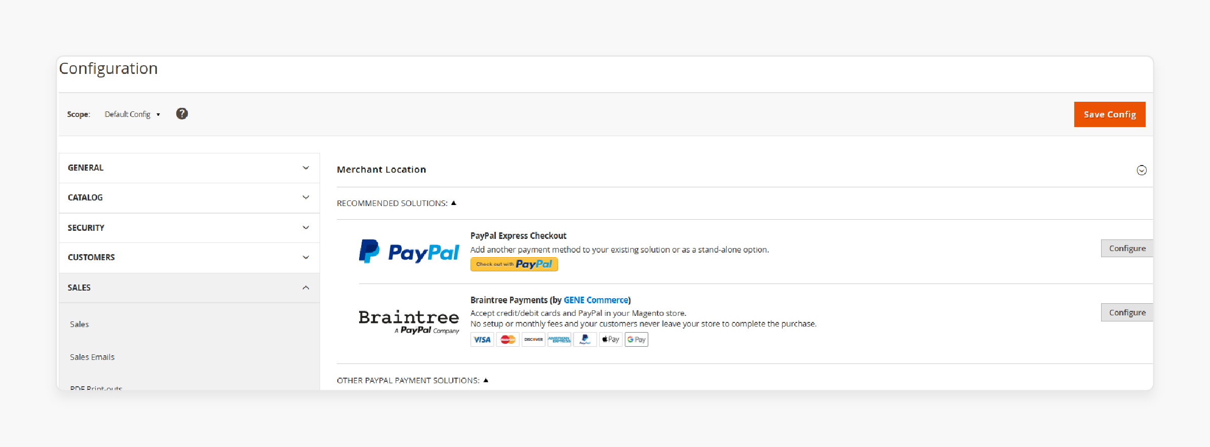 Configure Magento Store Settings During Setting Up a PayPal Sandbox Environment