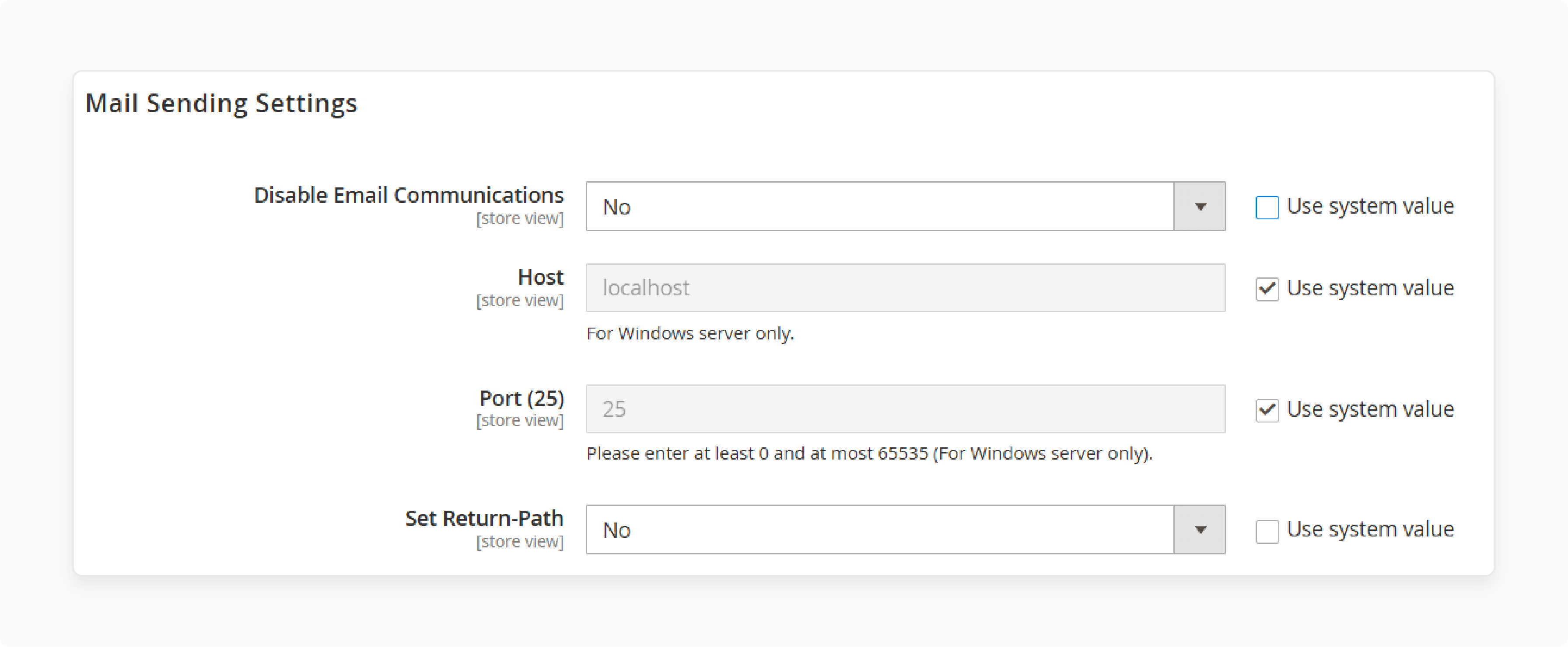 Incorrect Email Configuration Settings Leading to Magento 2 Contact Form Email Failures