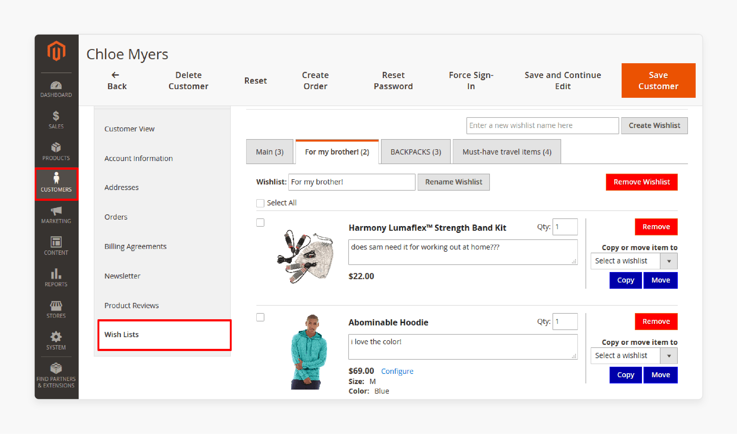 Description of Multiple Wishlist Magento 2
