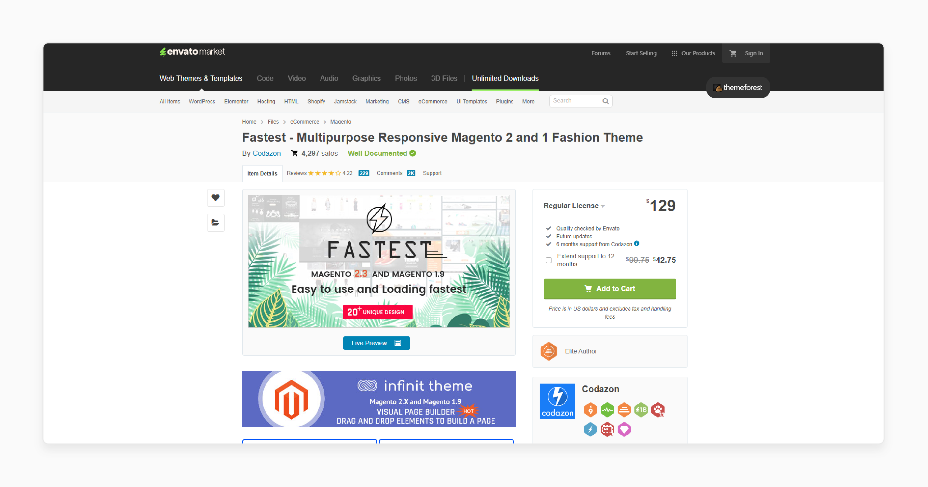 Fastest – Multipurpose Responsive Magento 2 and 1 Fashion Theme - Codazon