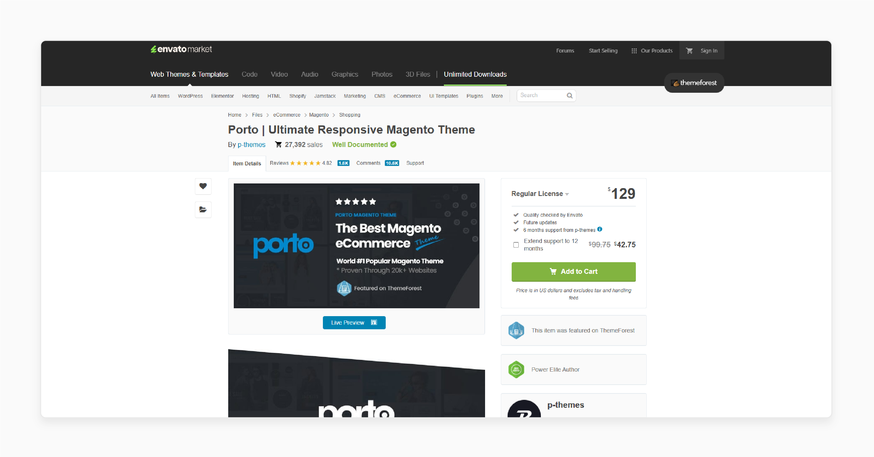 Porto – Ultimate Responsive Magento Theme - P-Themes