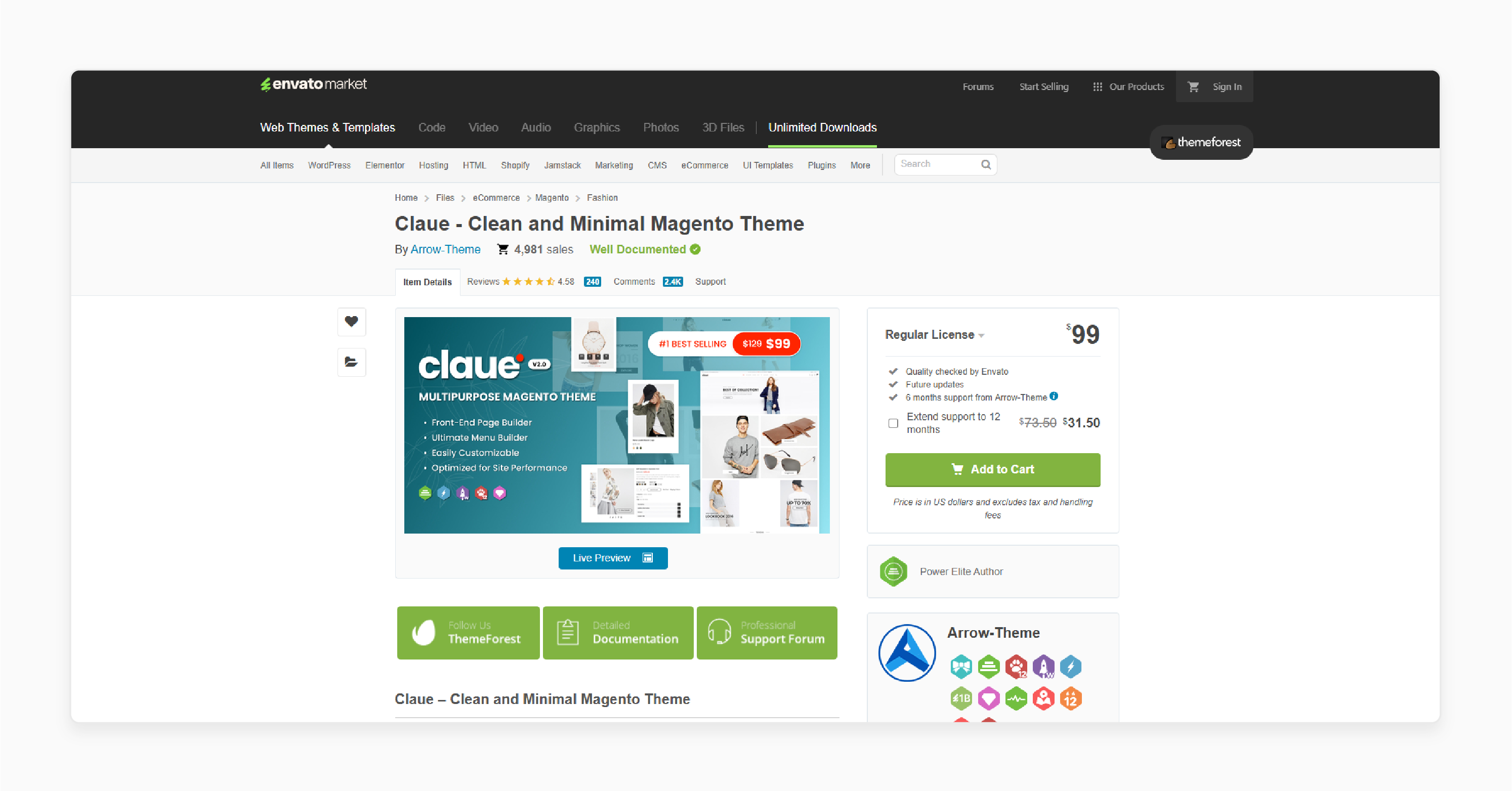 Claue – Clean &amp; Minimal Magento 2 Theme - Arrow-Theme