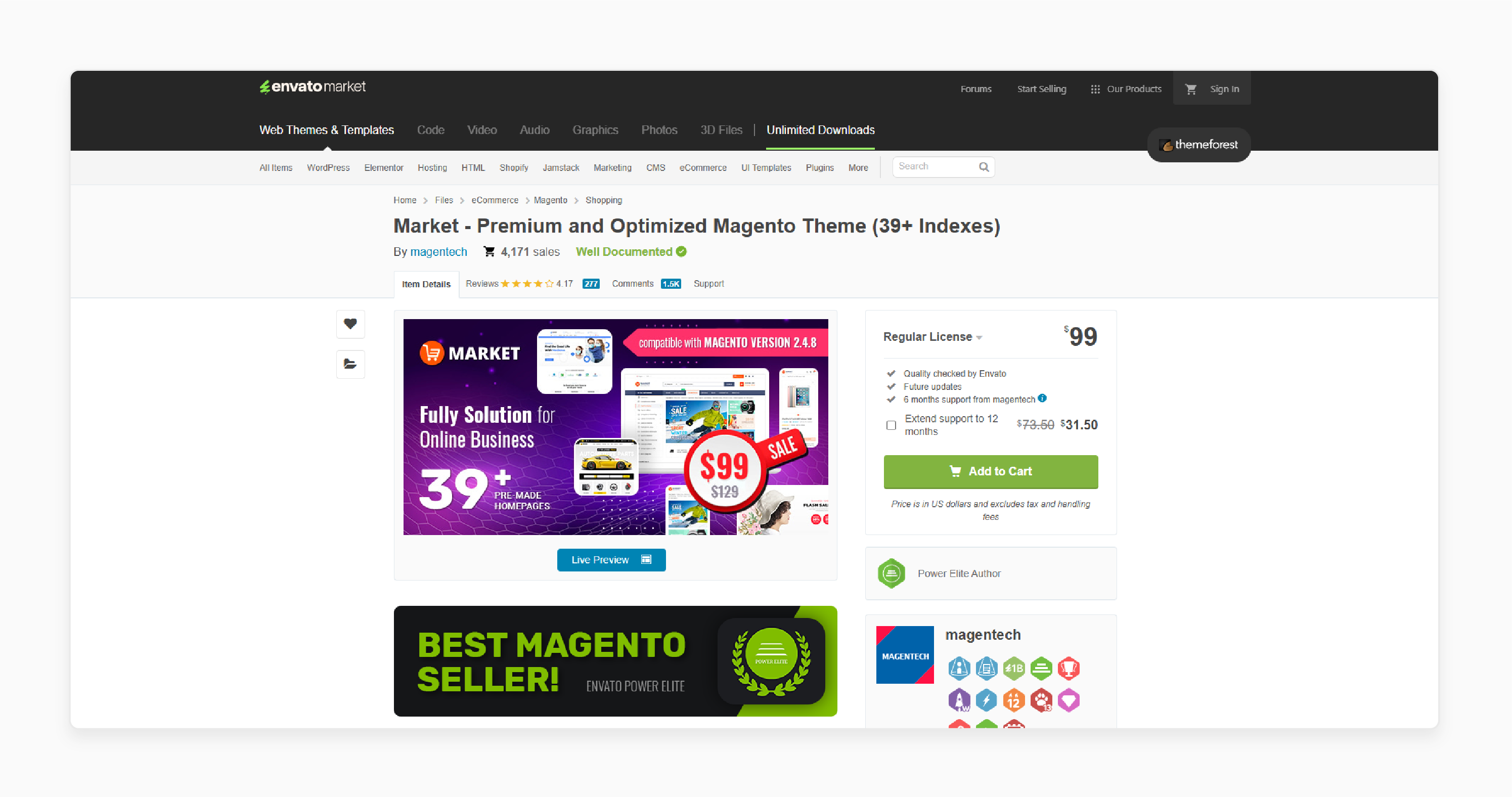 Market – Premium and Optimized Magento Theme - Mag