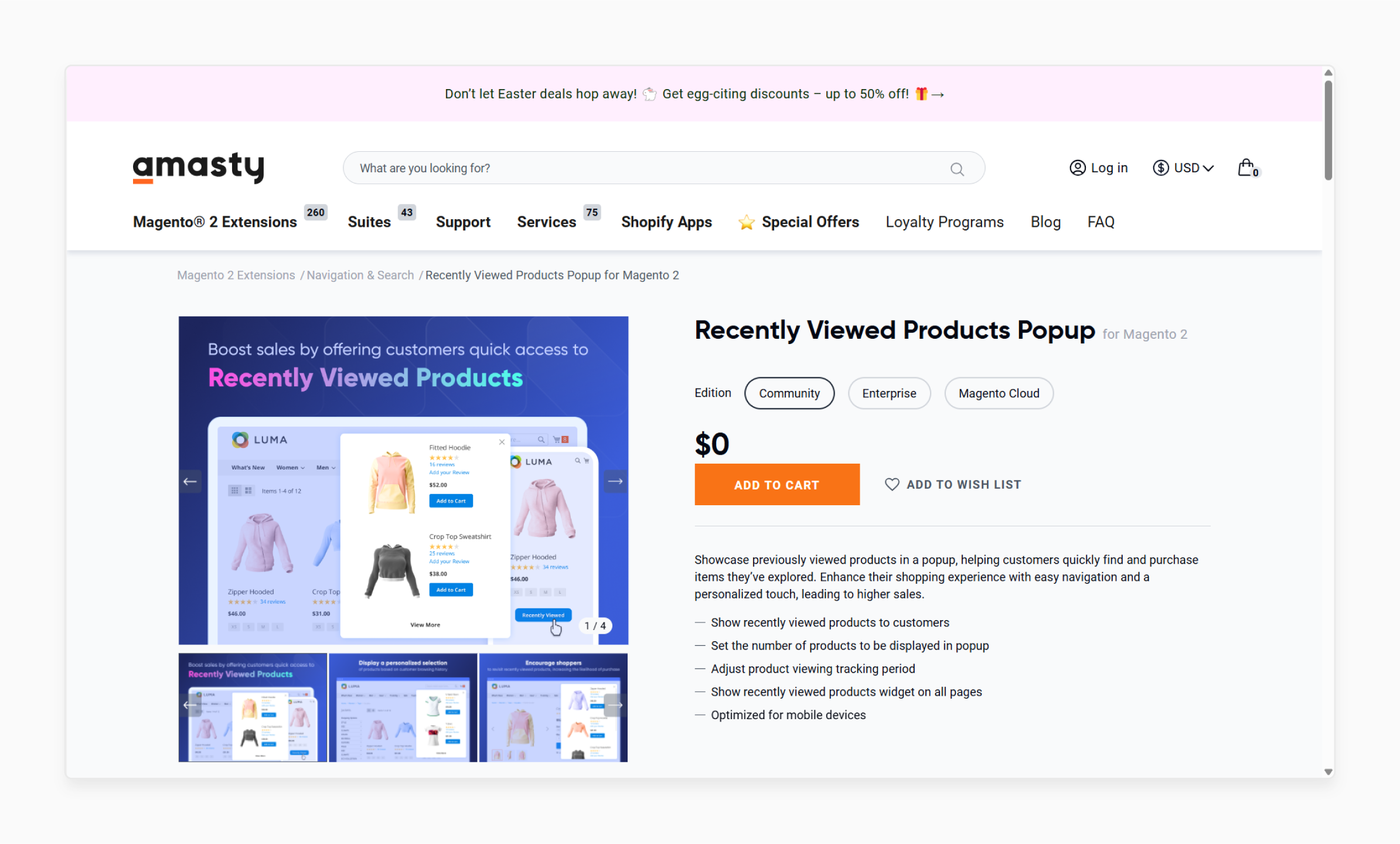 Recently Viewed Products Popup for Magento 2 - Amasty