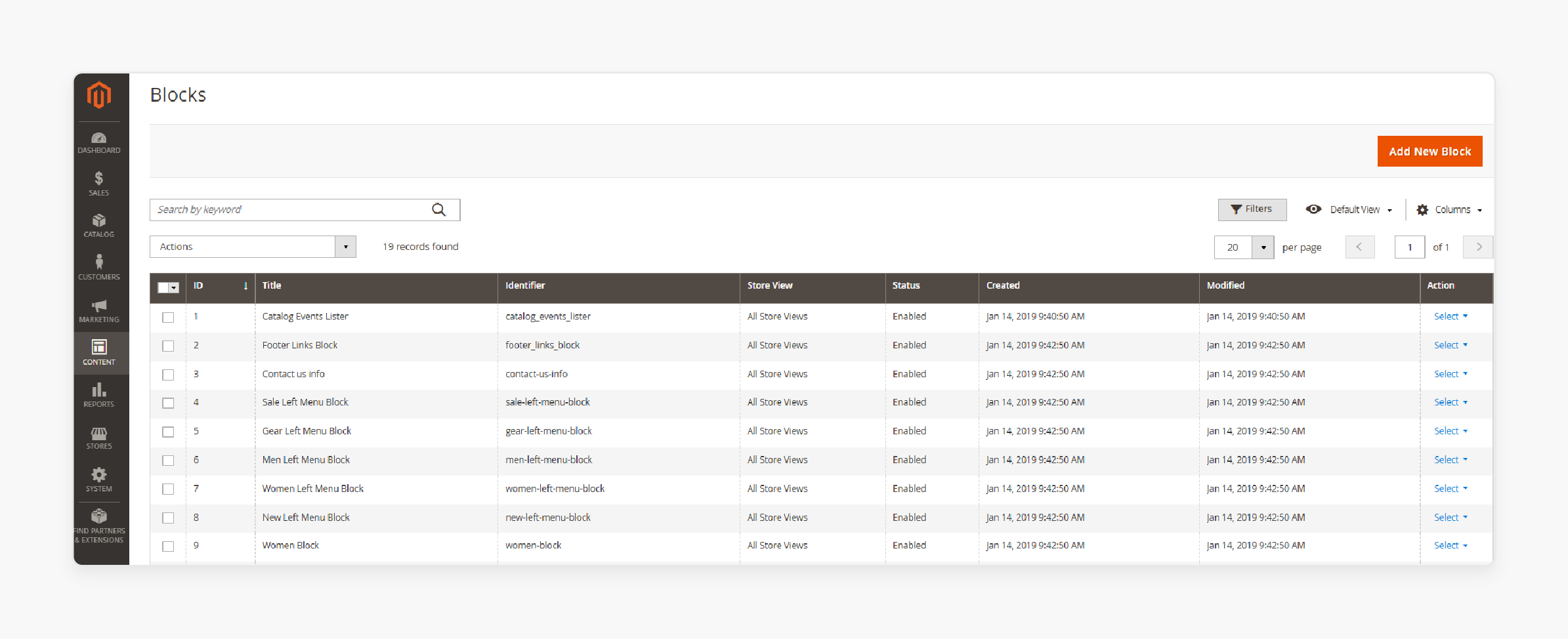 Choose the CMS page or Block for Magento 2 Image Gallery Widget Configuration