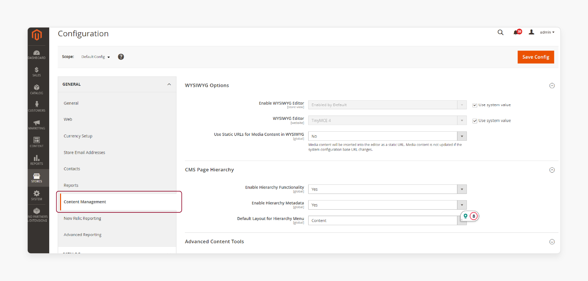 Configuring WYSIWYG Editor Settings for Magento 2 Image Gallery Widget Setup