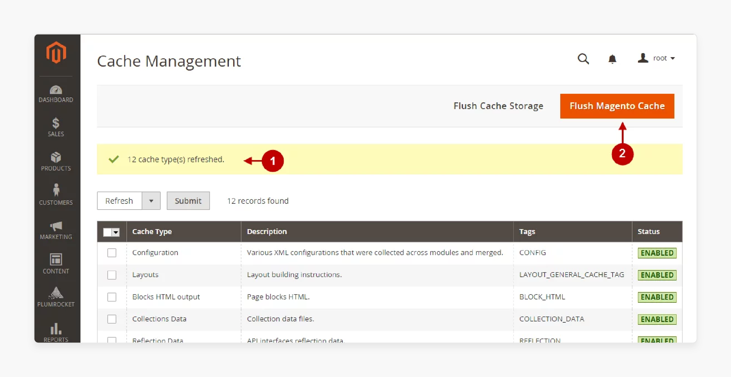 Clear Magento Cache to See Magento 2 Account Side Nav Edits
