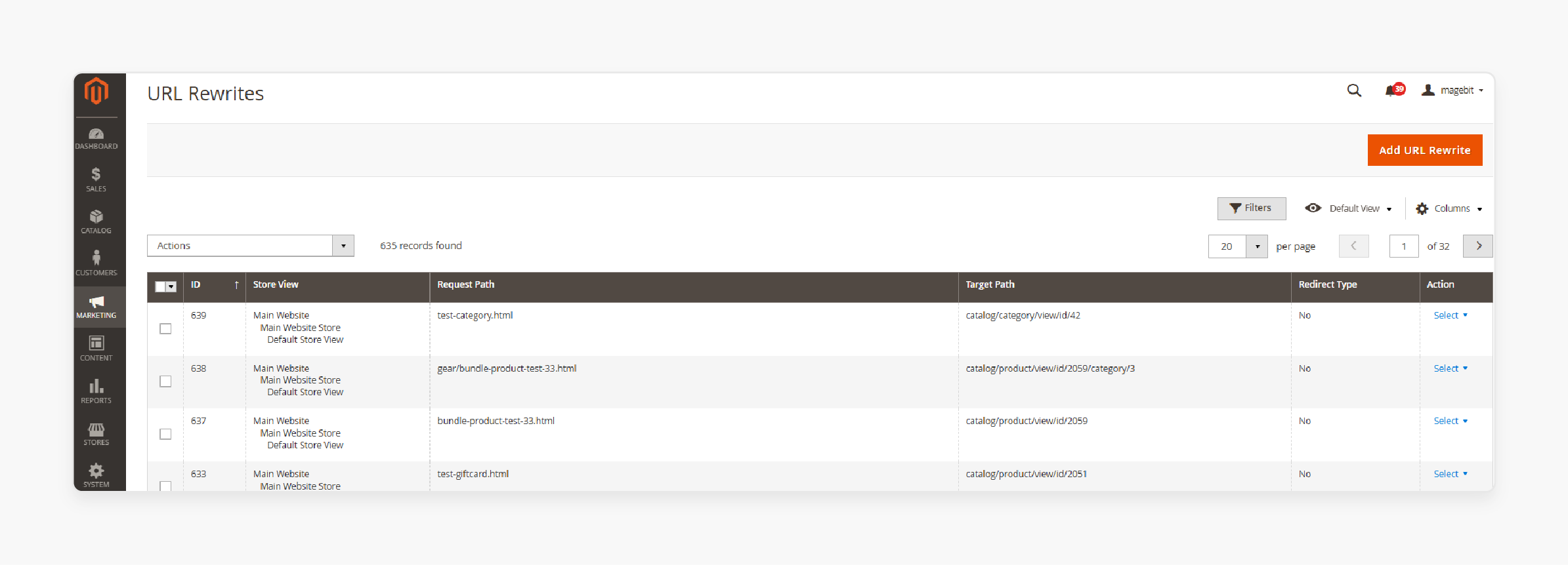 Generate Magento 2 URL Rewrite Index