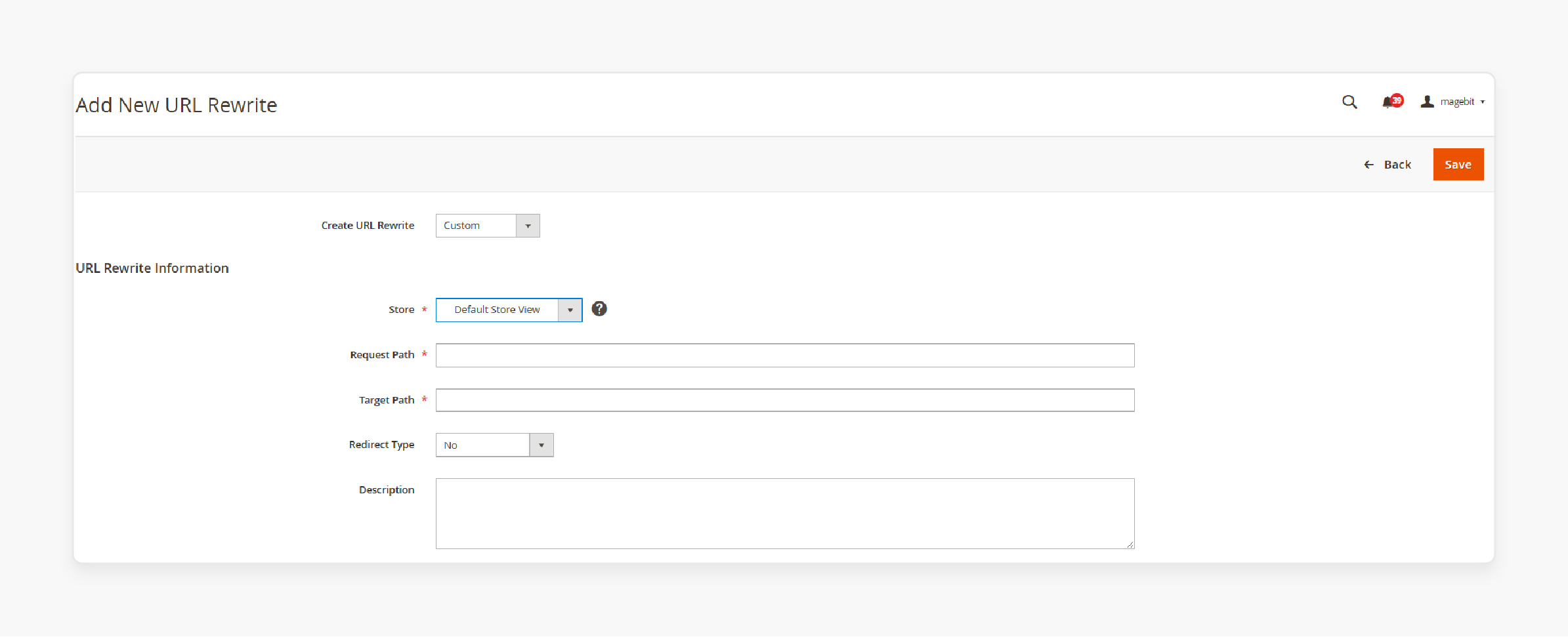 Adding Magento 2 URL Rewrite Index