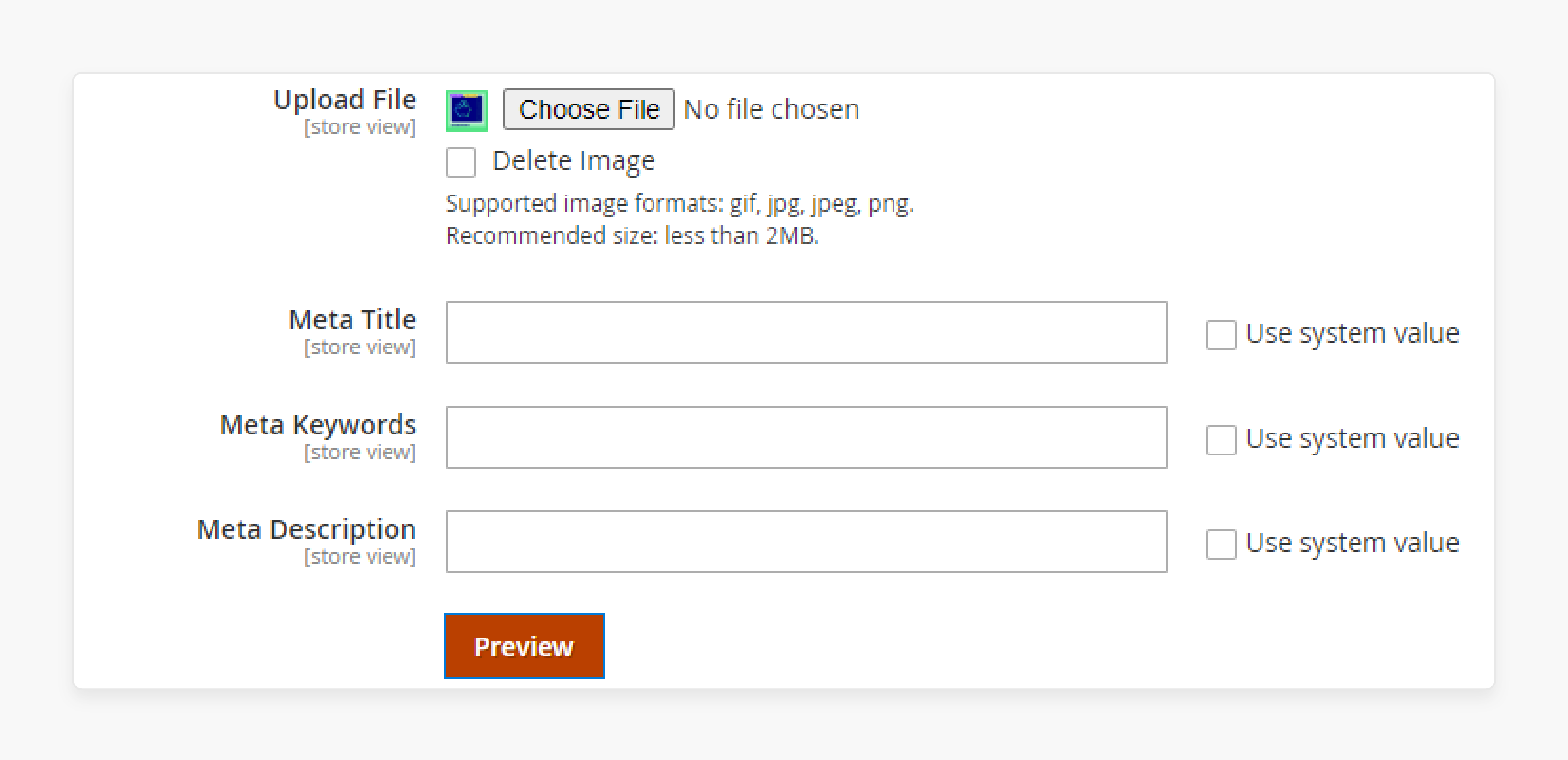 Custom Page Template of Magento 2 Coming Soon Page