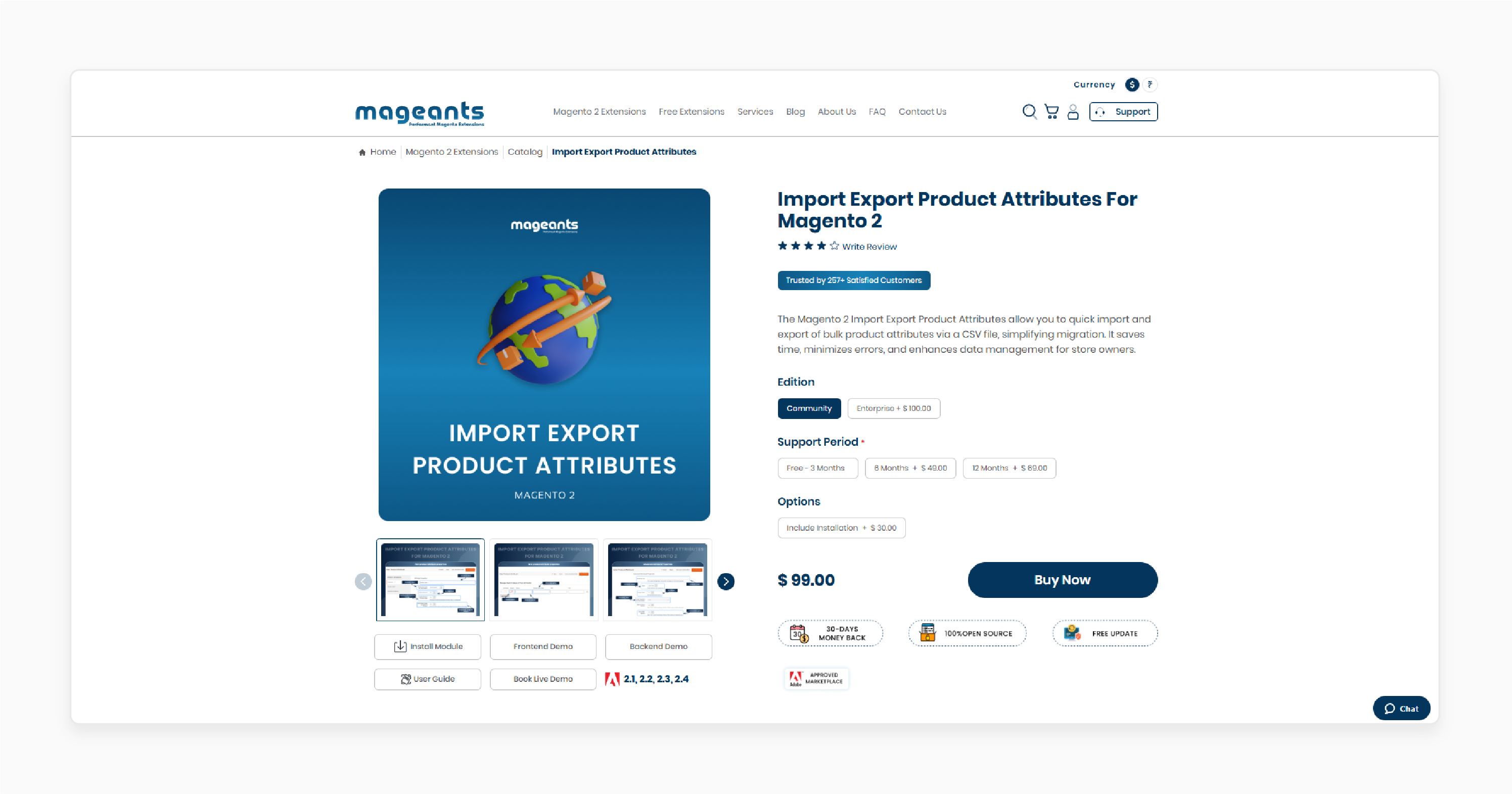 Mageants extension for Magento 2 attribute export