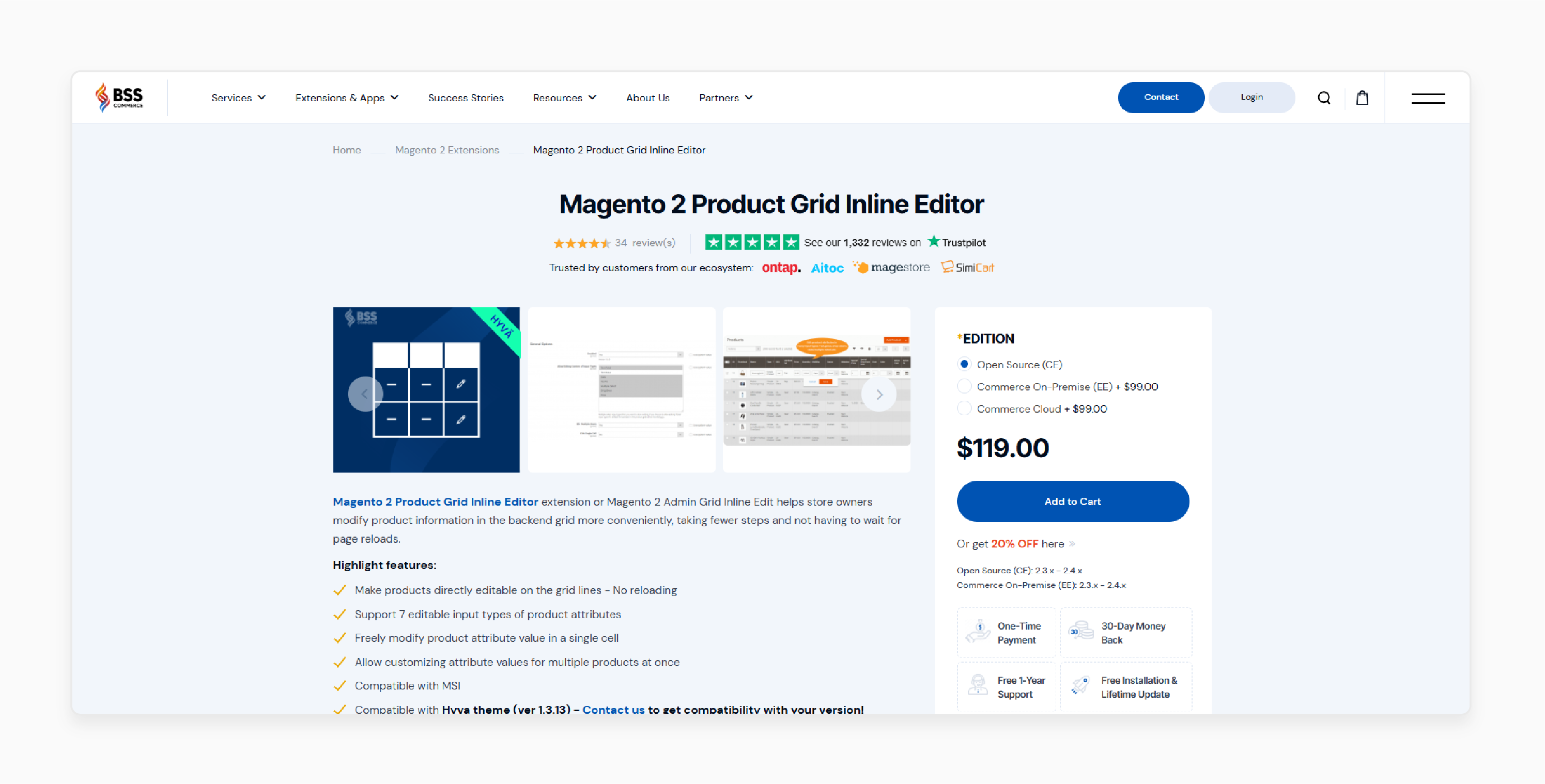 BSS Commerce Magento 2 Frontend Product Editor Extension