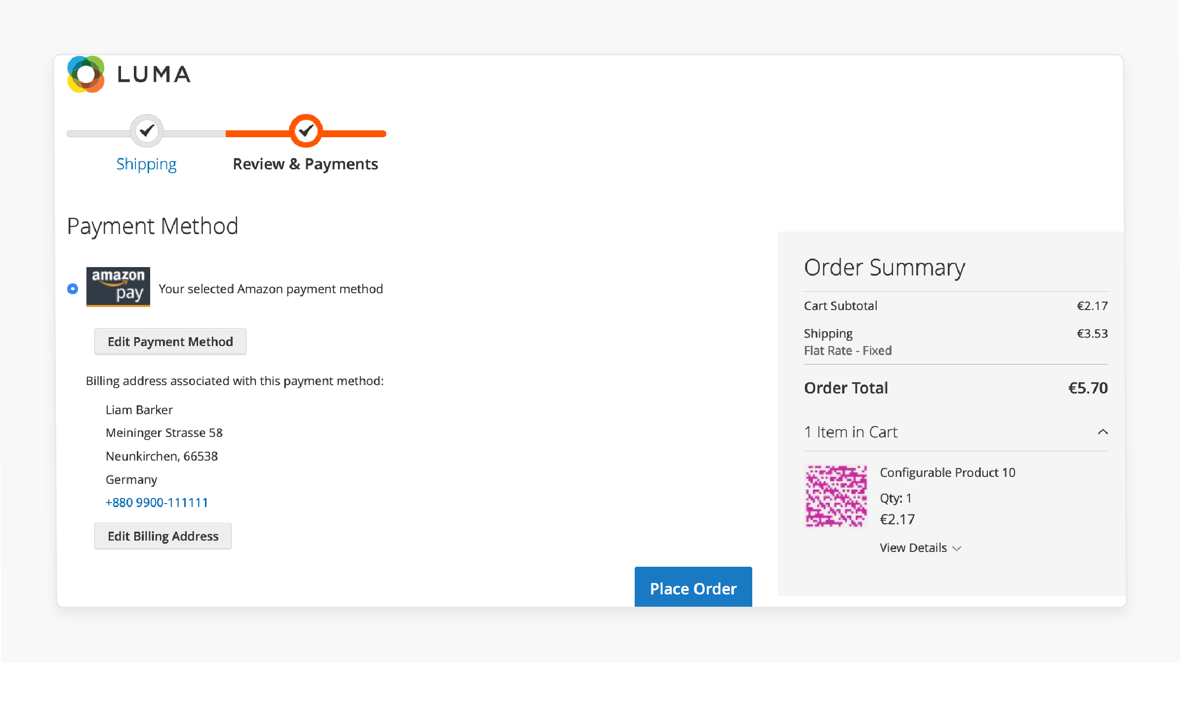 Definition for amazon pay magento 2 integration