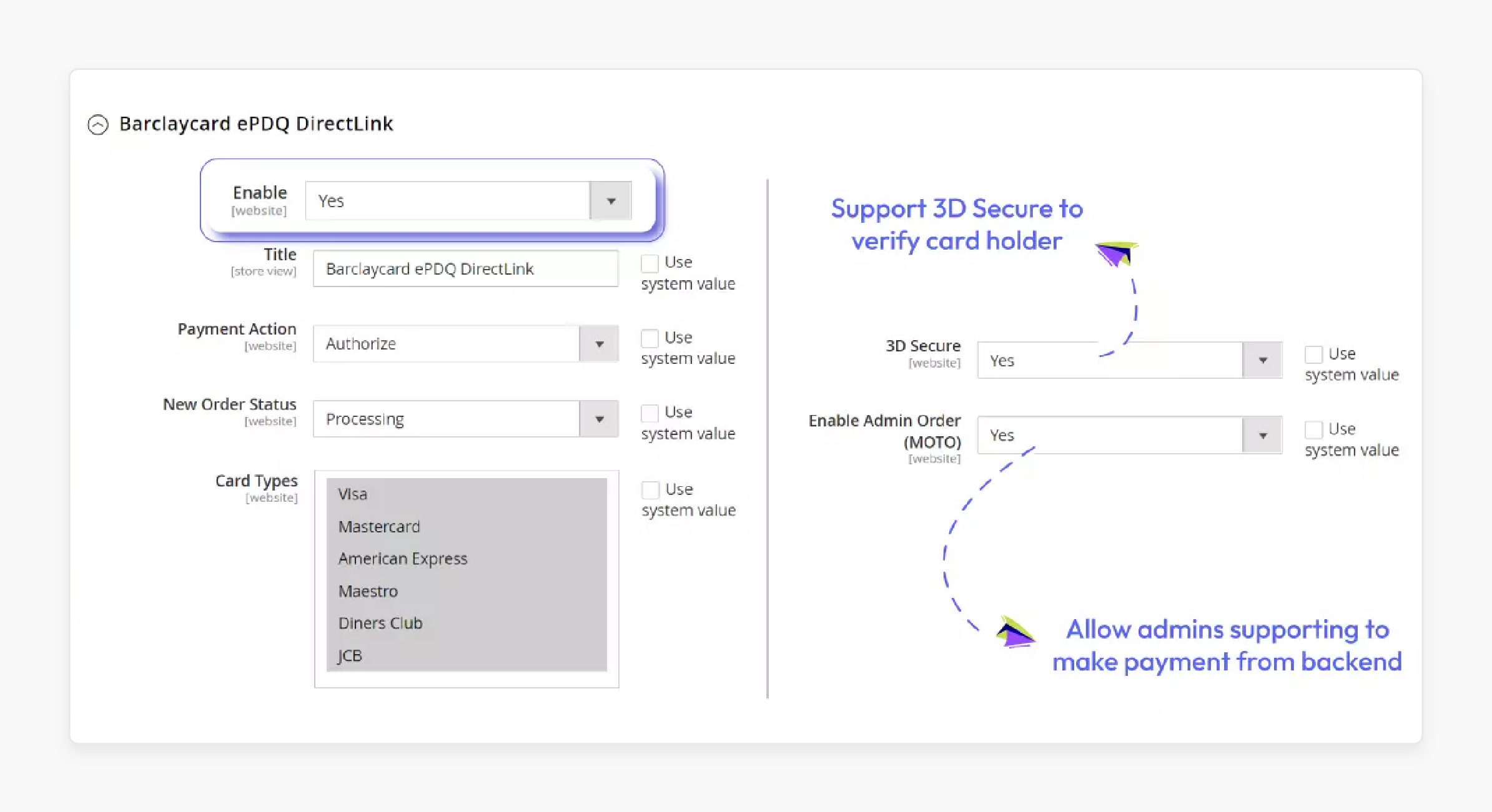 3d secure authentication for Magento 2 Barclaycard Payments