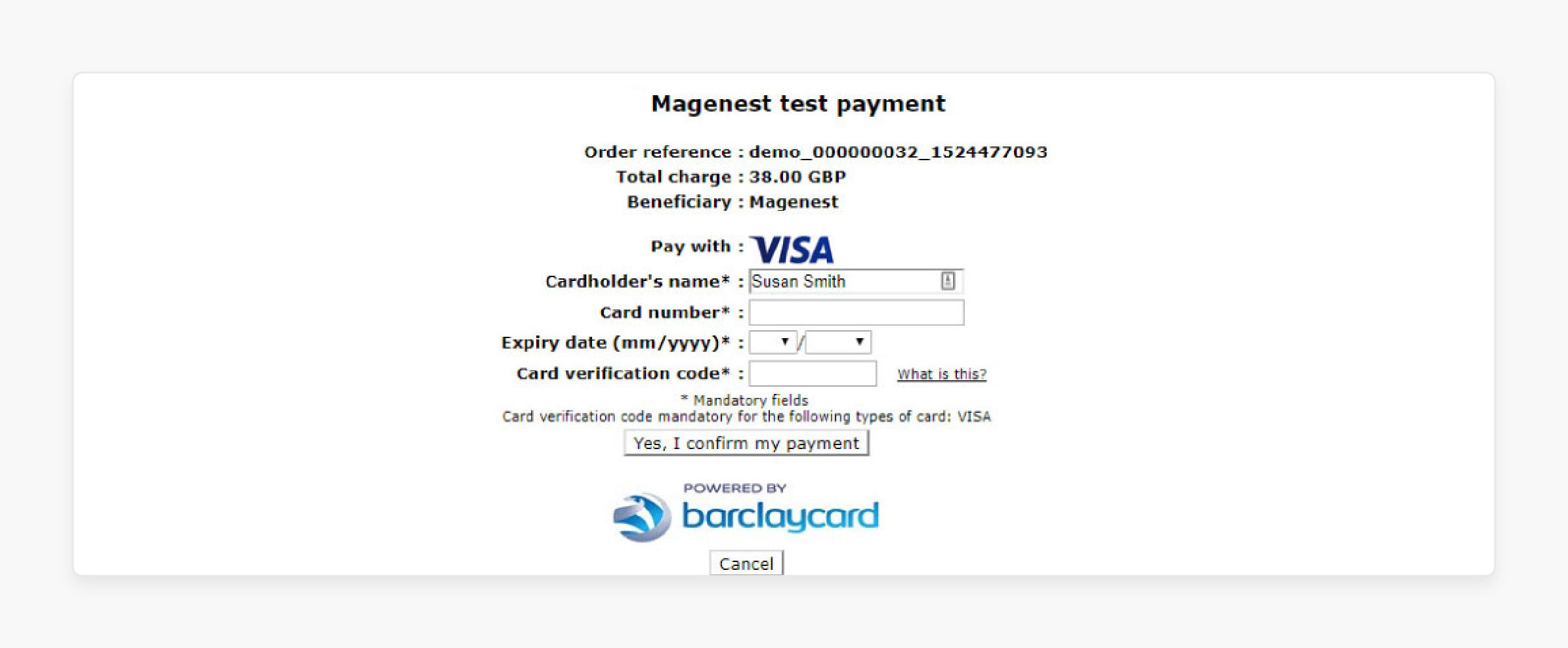 Card verification protection for Magento 2 Barclaycard Payments