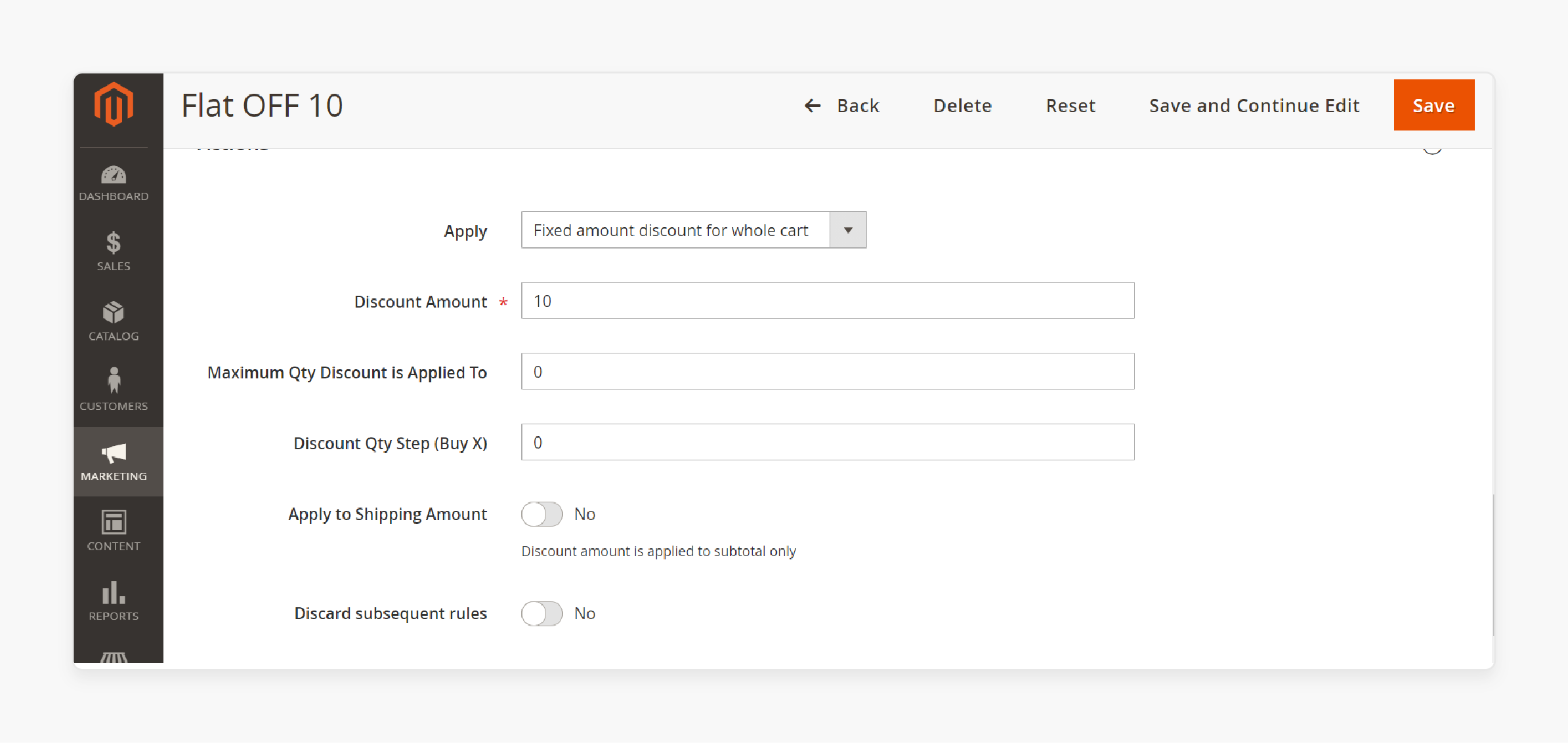 Fixed Amount Discount Rules