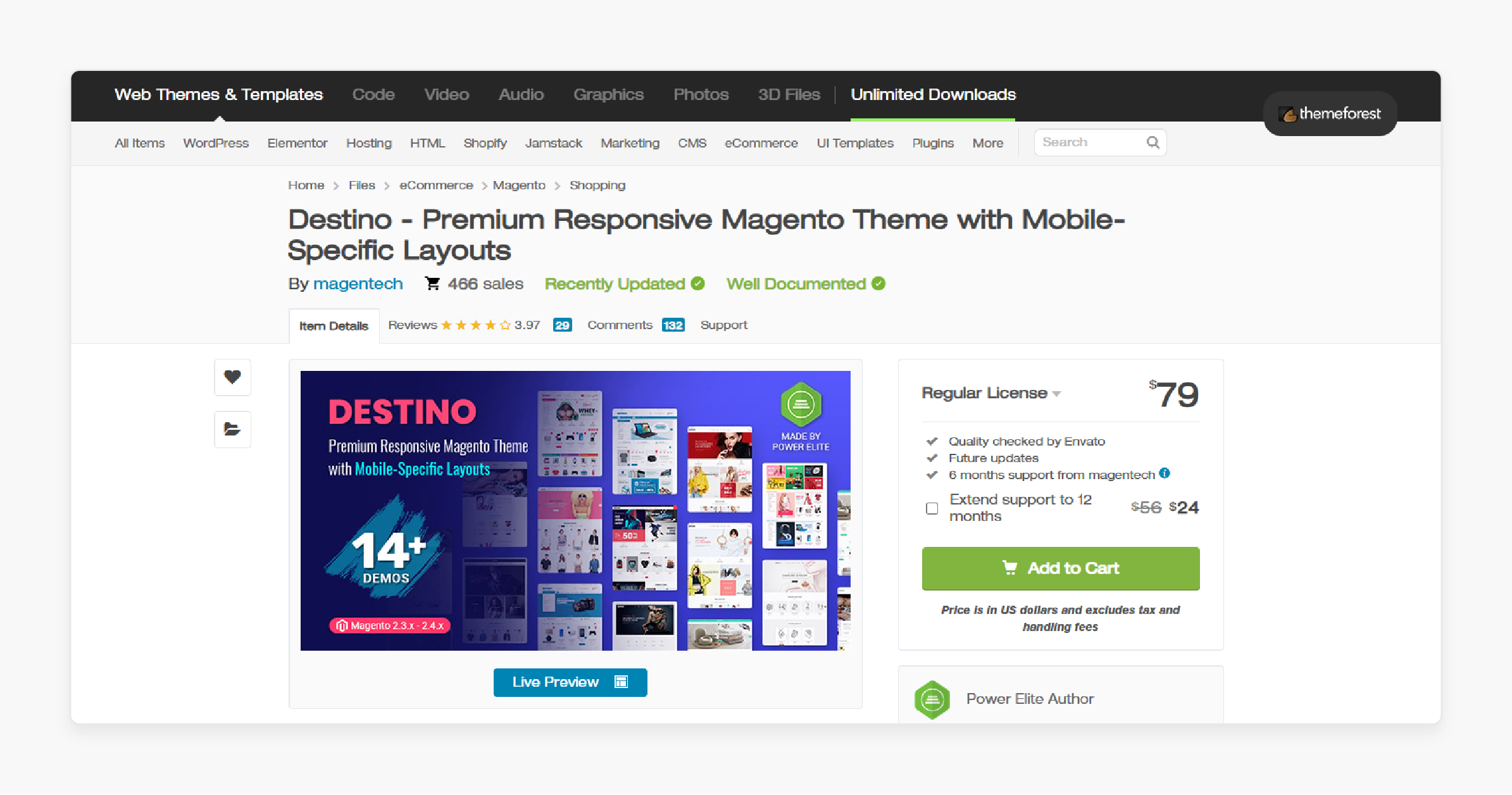 Destino Magento 2 Templates