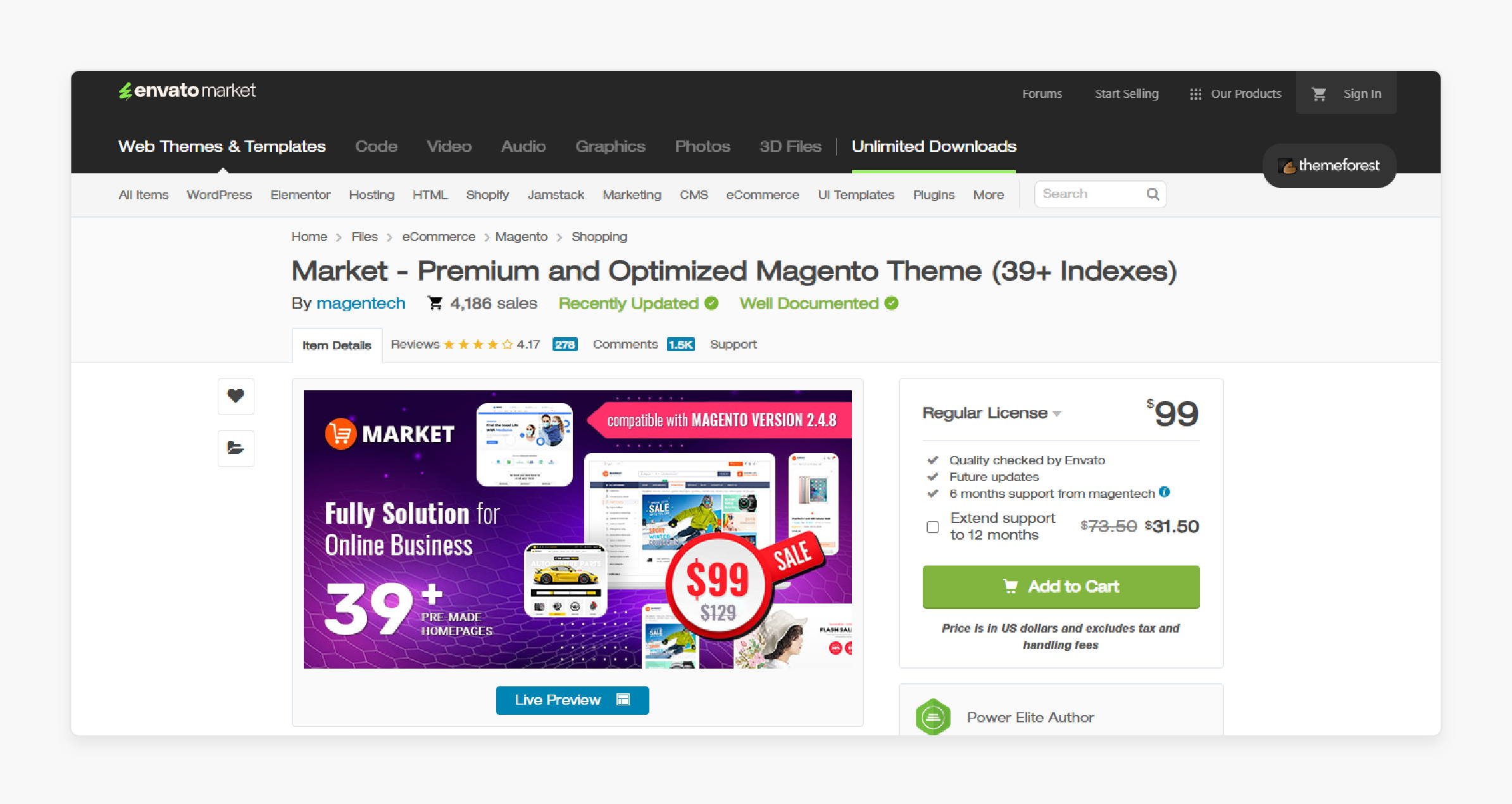 Market Magento 2 Templates