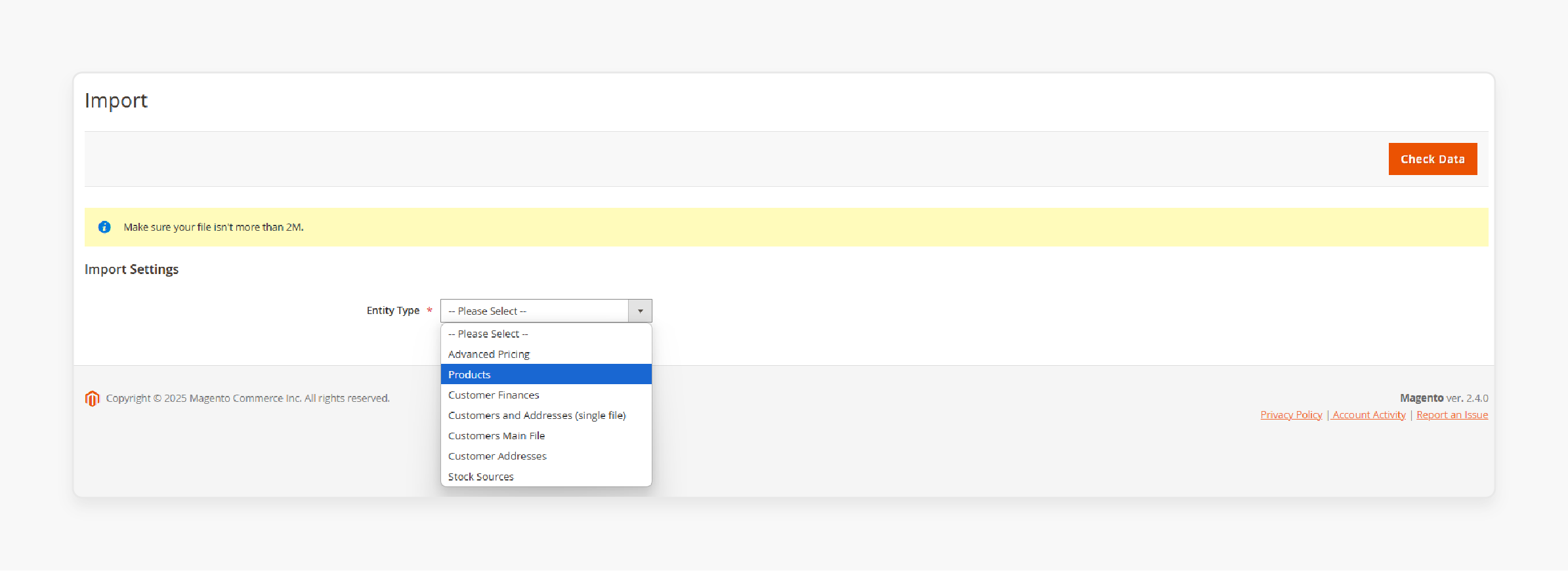 Attribute Set in Magento 2 for Bulk Imports