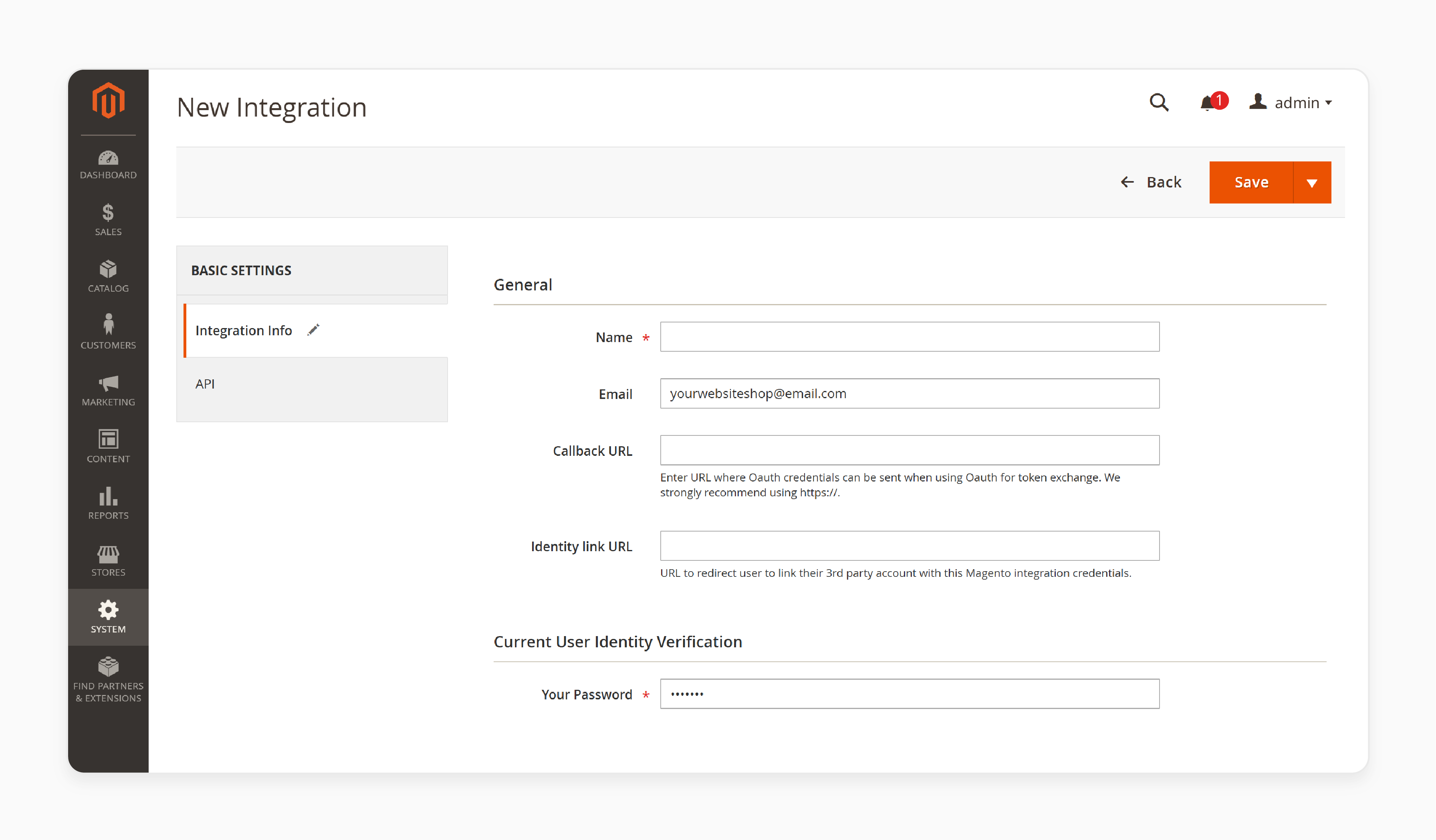 Integrate Bi-Directional Synchronization - Click New