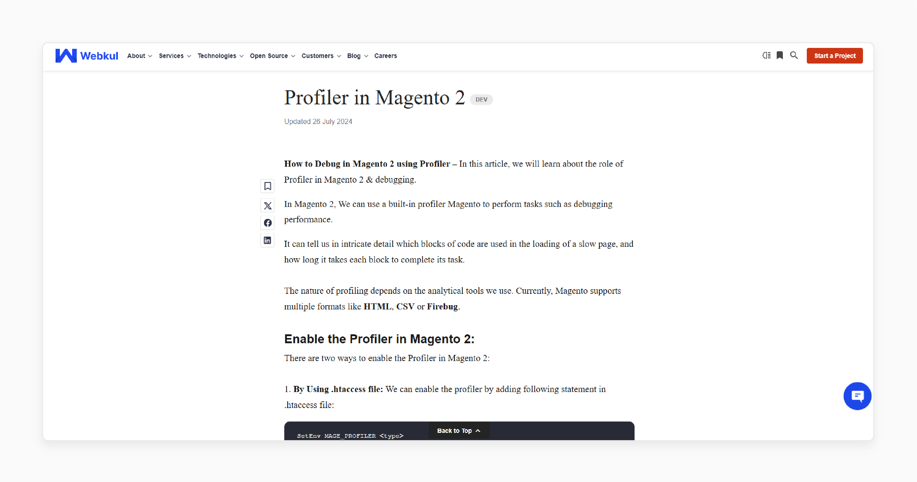 Magento Debug Profiler