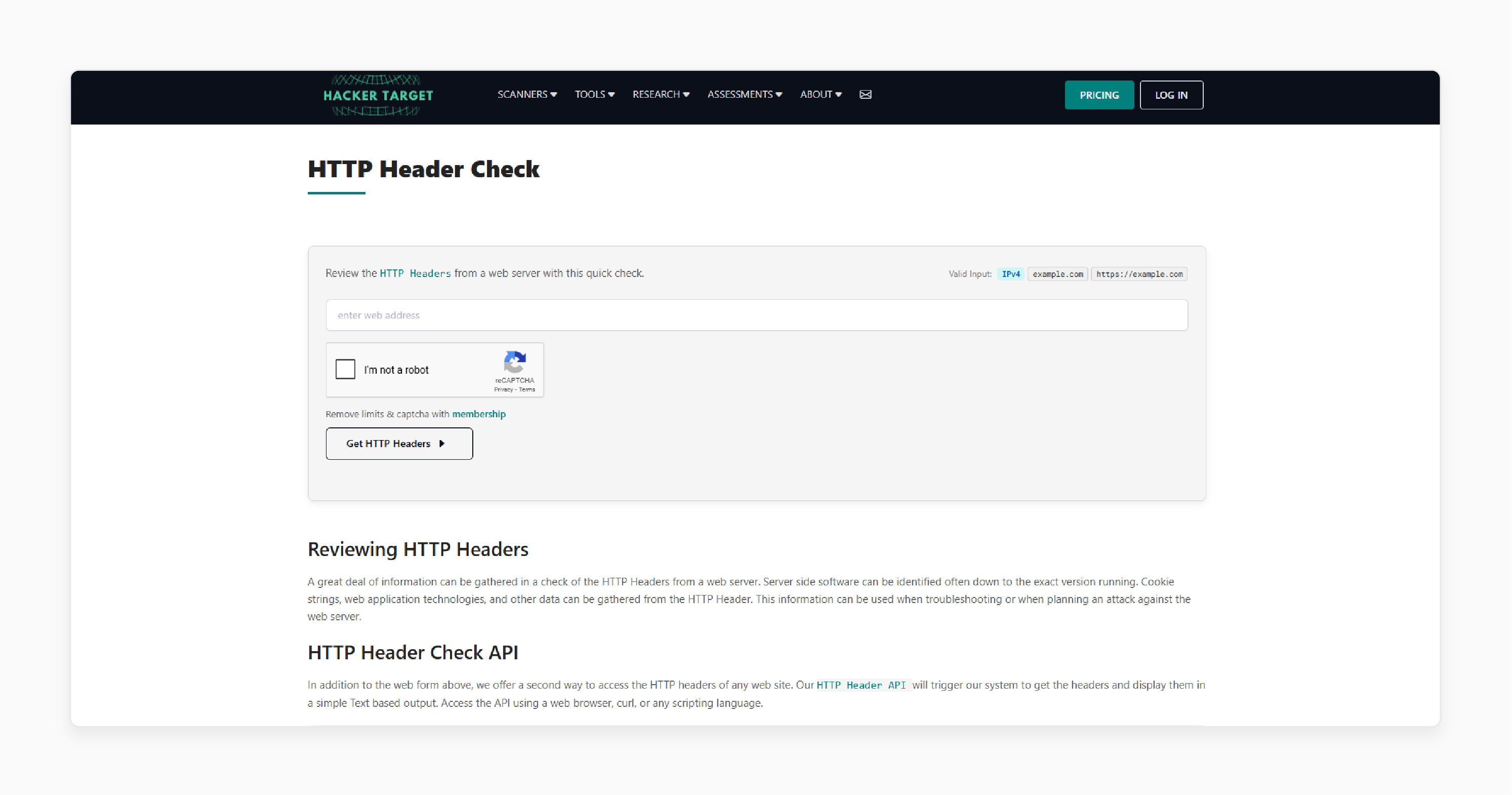 Custom HTTP Header Inspection