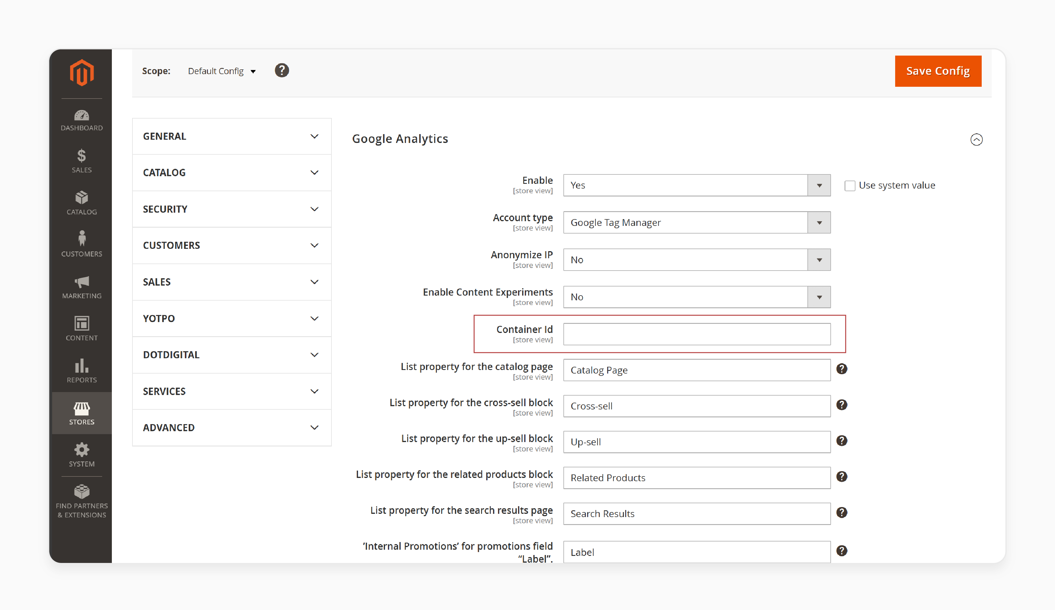 Google Tag Manager setup for Magento 2 GA4 event tracking in Google API