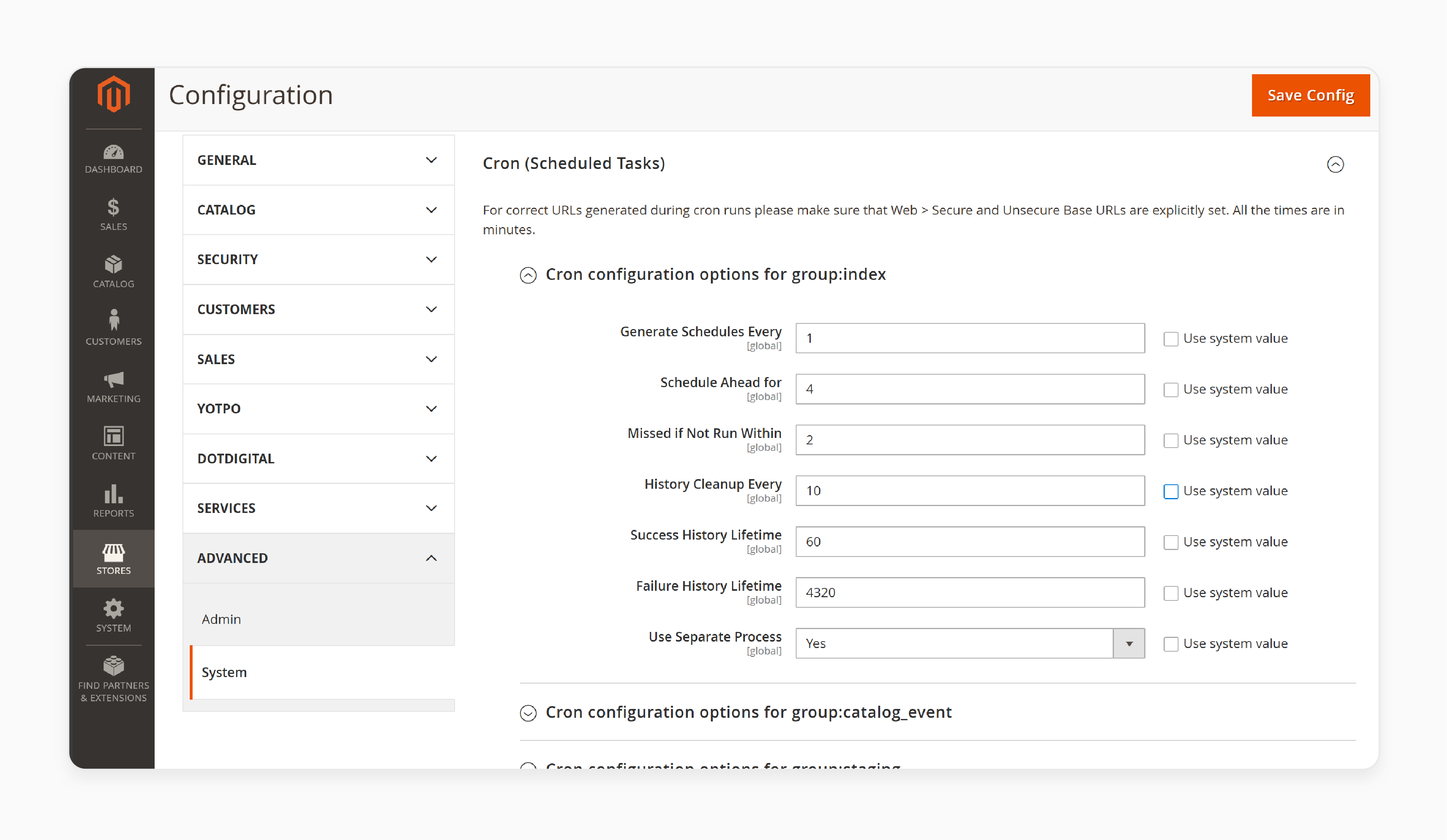 Magento 2 cron setup for automated GA4 data synchronization