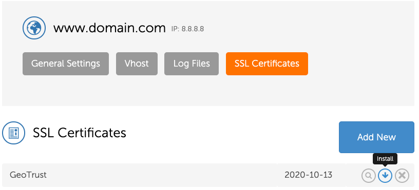 Install SSL Certificate